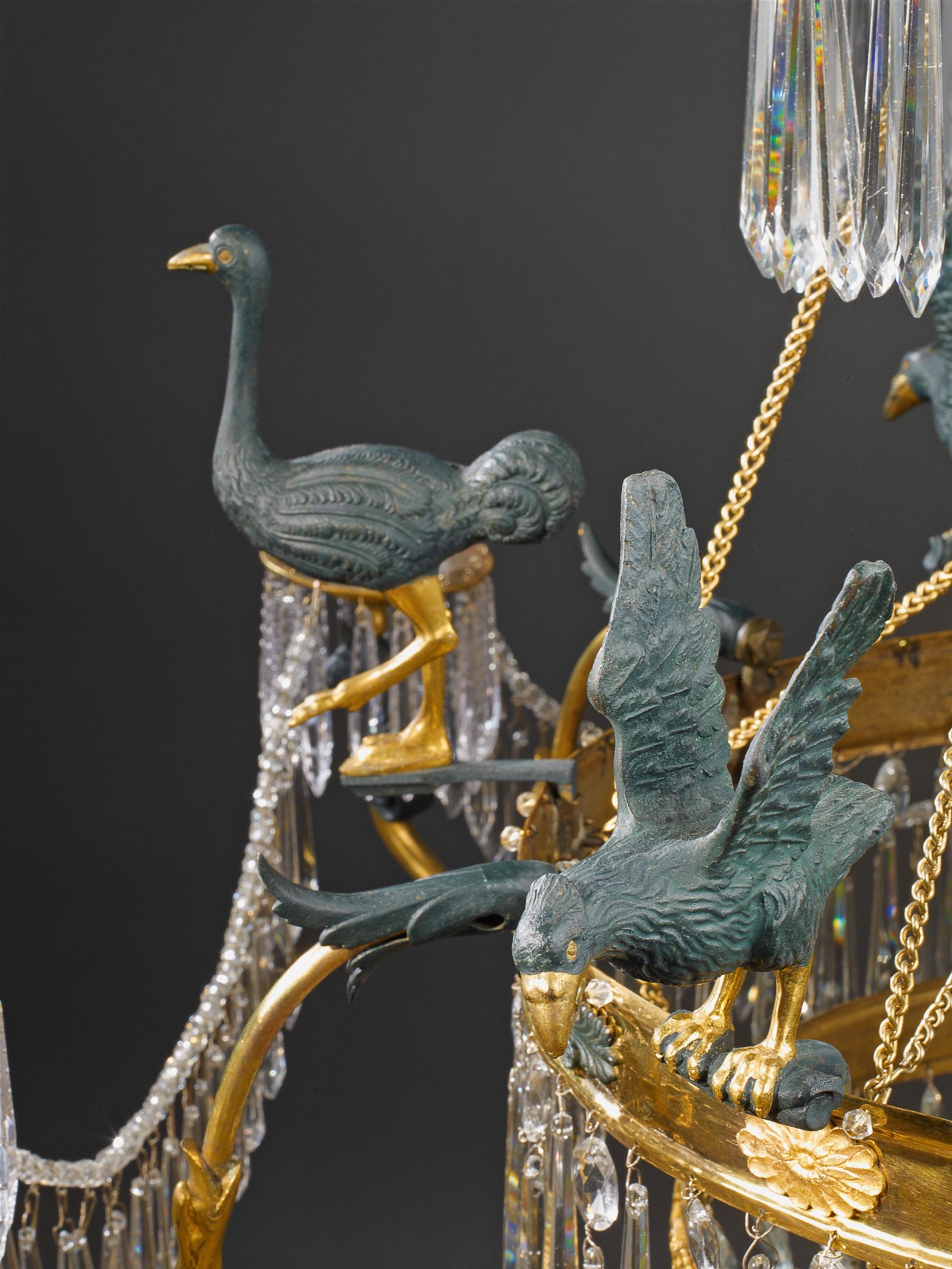 A rare Empire gilt bronze chandelier. - image-5