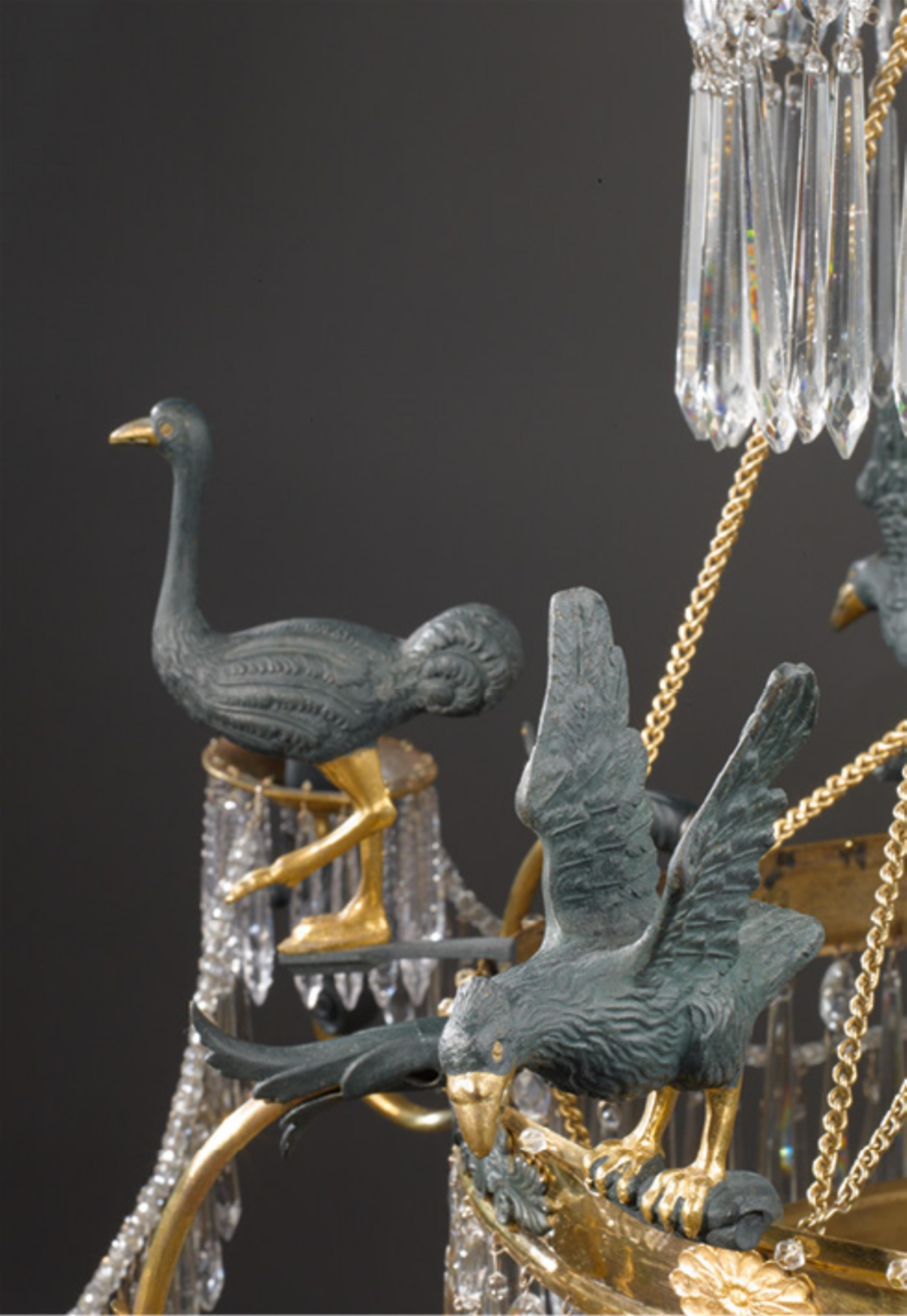 A rare Empire gilt bronze chandelier. - image-7