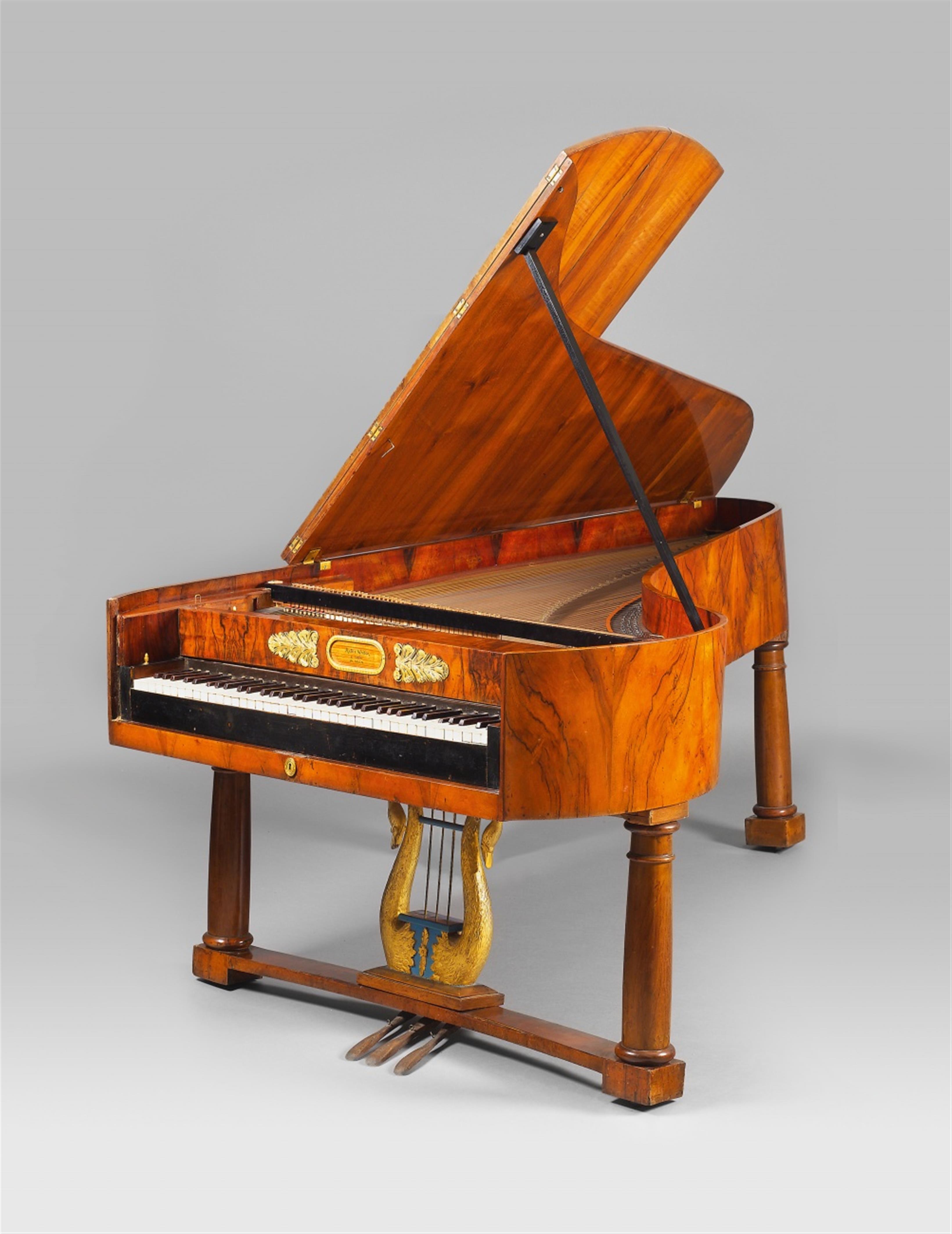 An ormolu mounted Viennese walnut fortepiano made by Anton Walter. - image-1