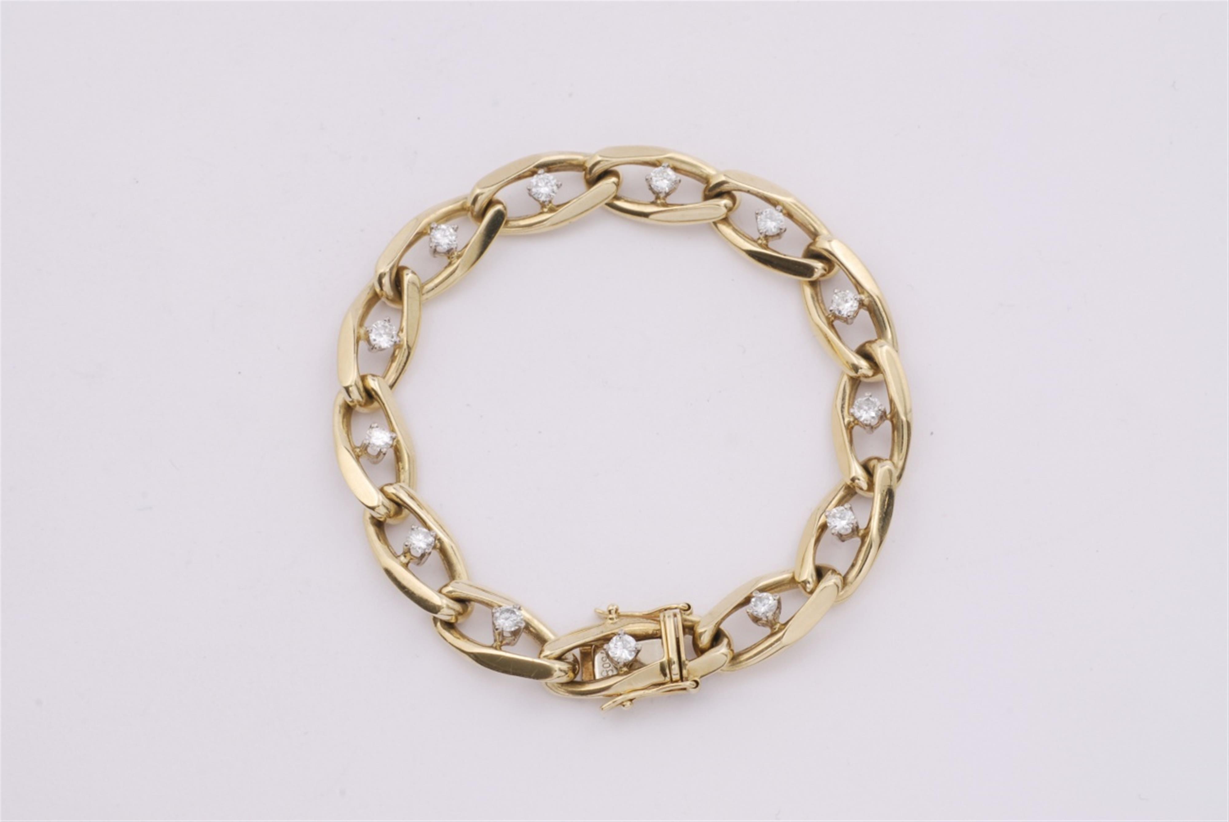 An 18k gold and diamond bracelet. - image-1