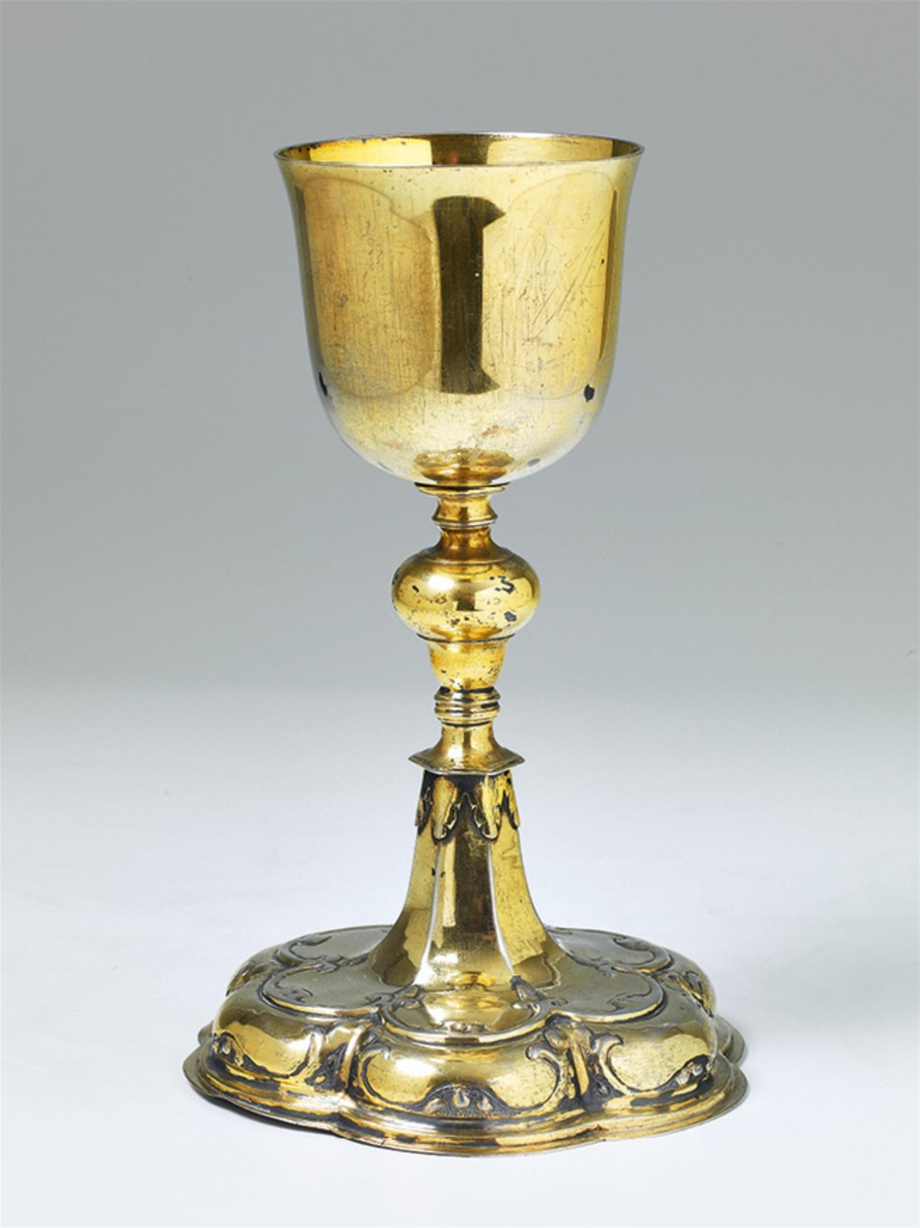 A Cologne partially gilt silver communion chalice - image-1