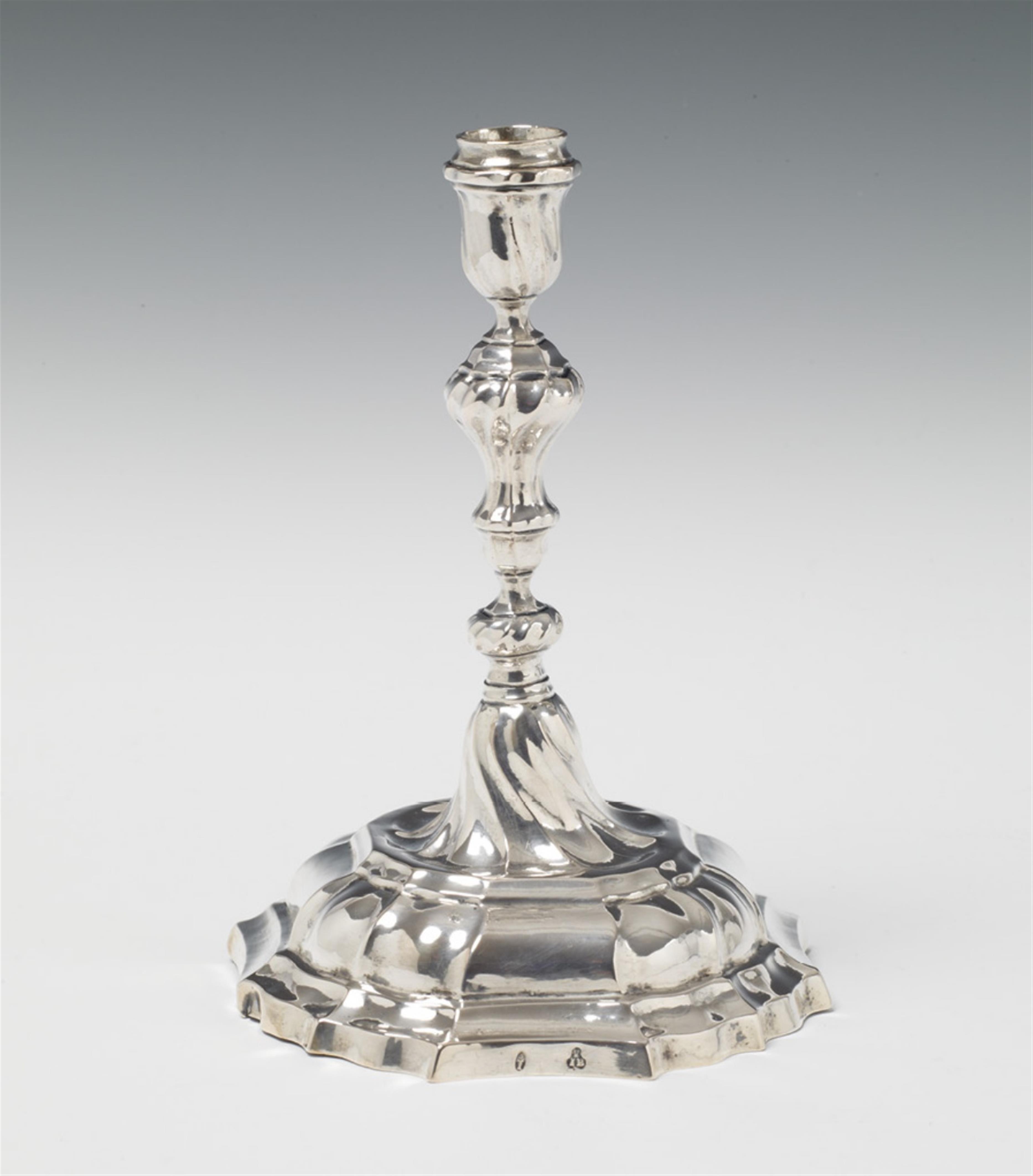 An Augsburg silver candlestick - image-1
