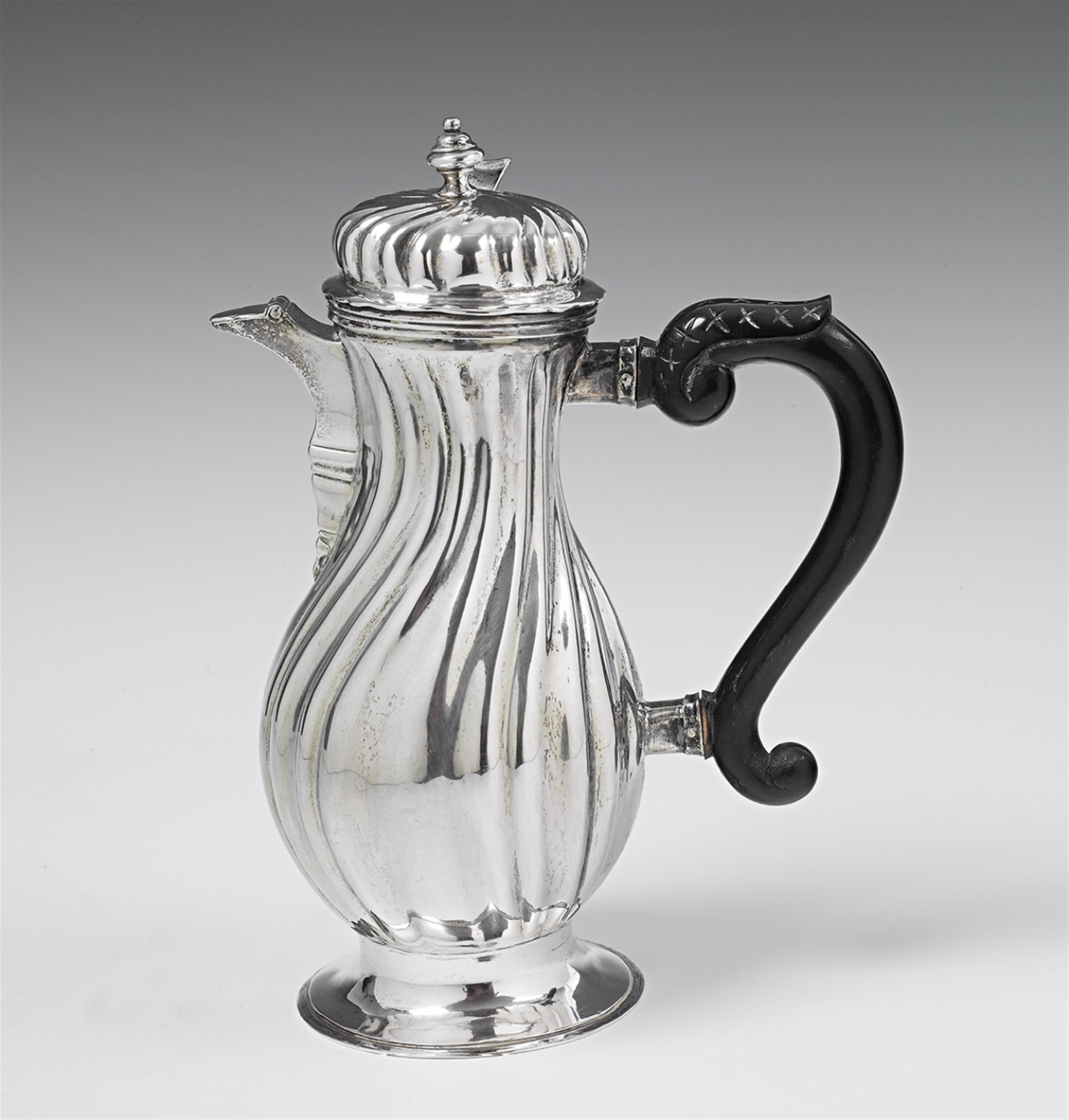 An Augsburg silver hot milk jug - image-1