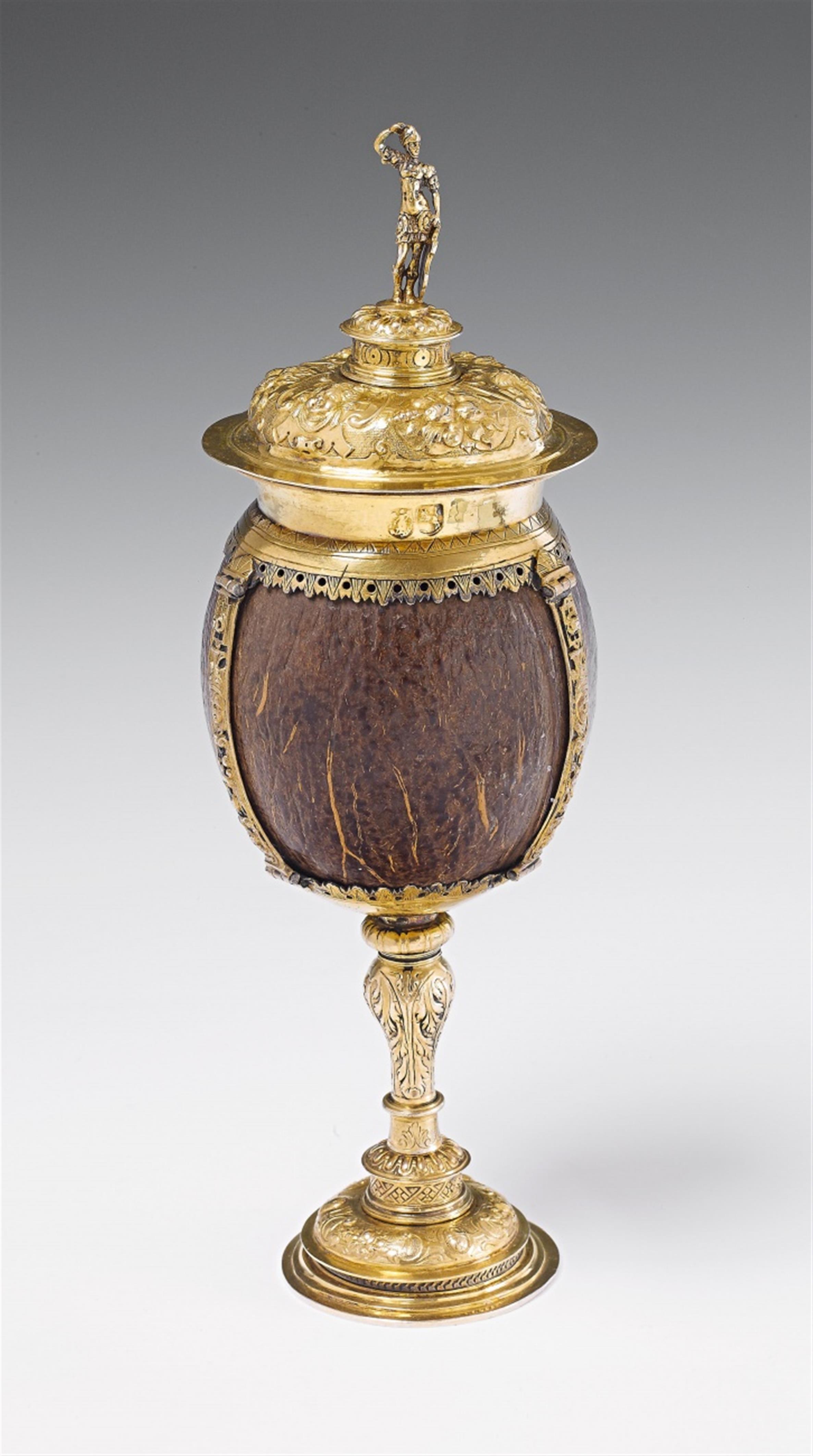 A silver gilt mounted coconut goblet - image-1