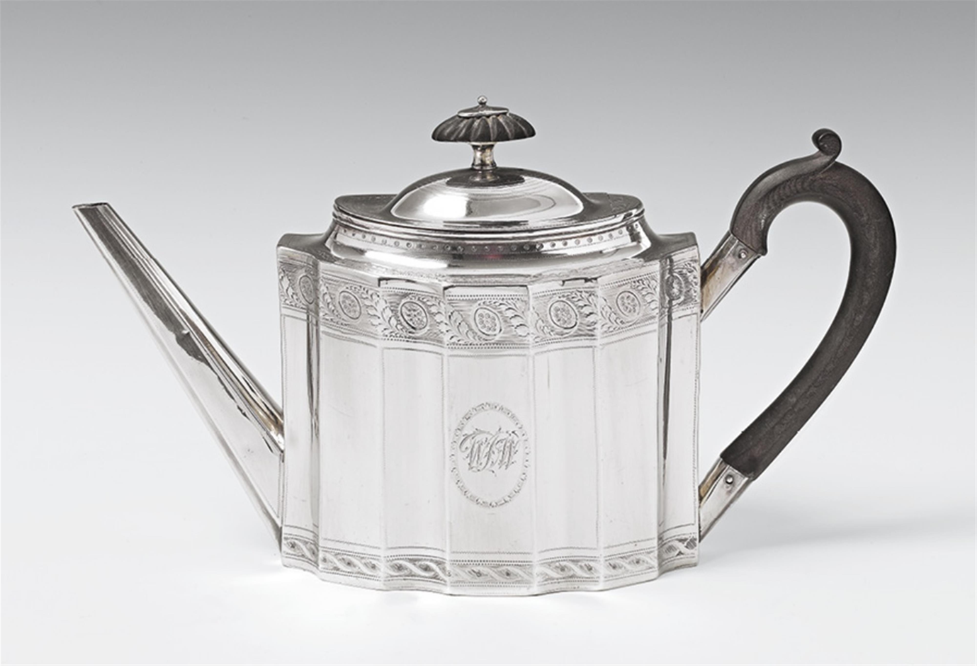 A George III London silver teapot - image-1
