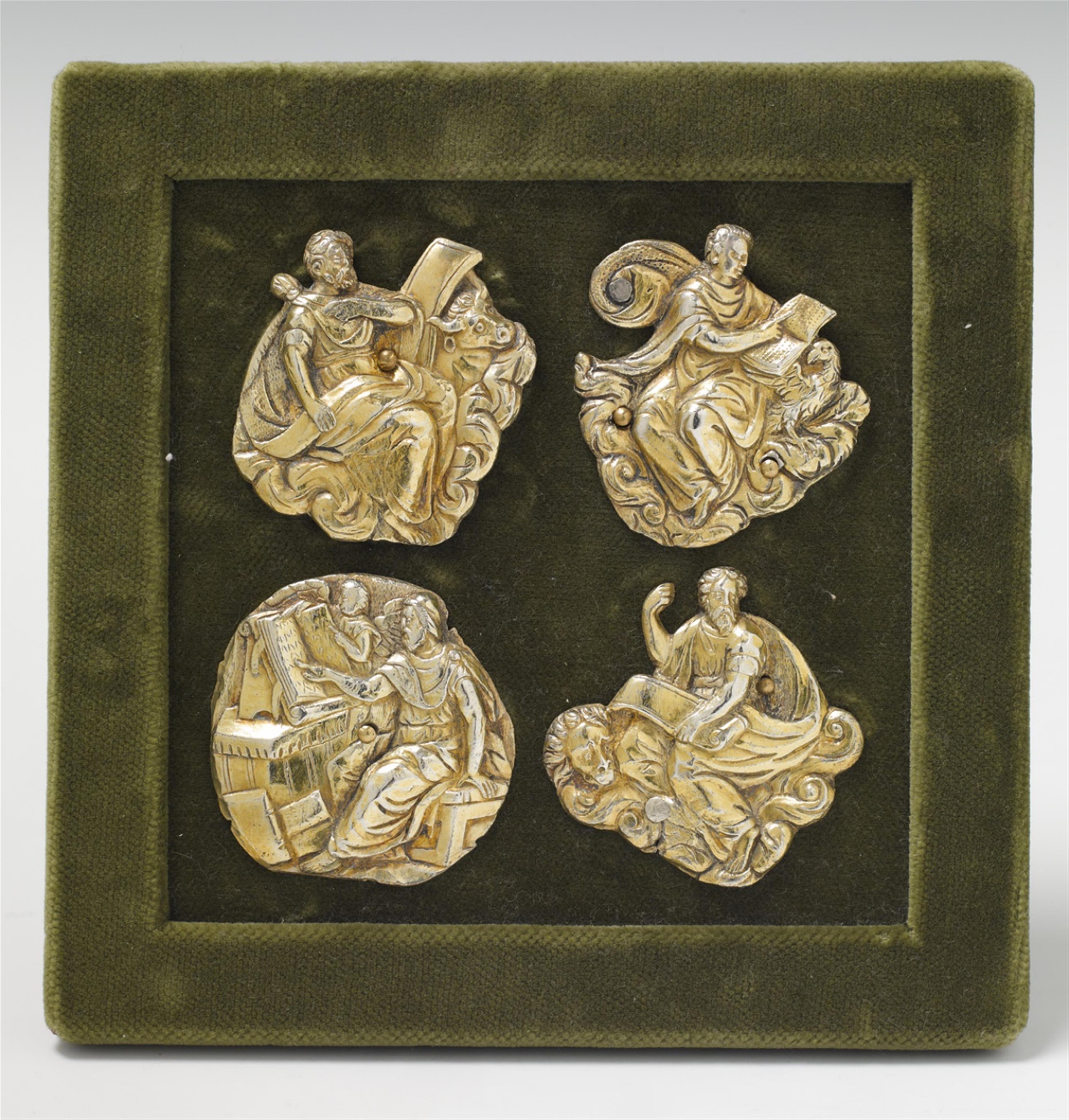 Four silver gilt reliefs of the Evangelists - image-1