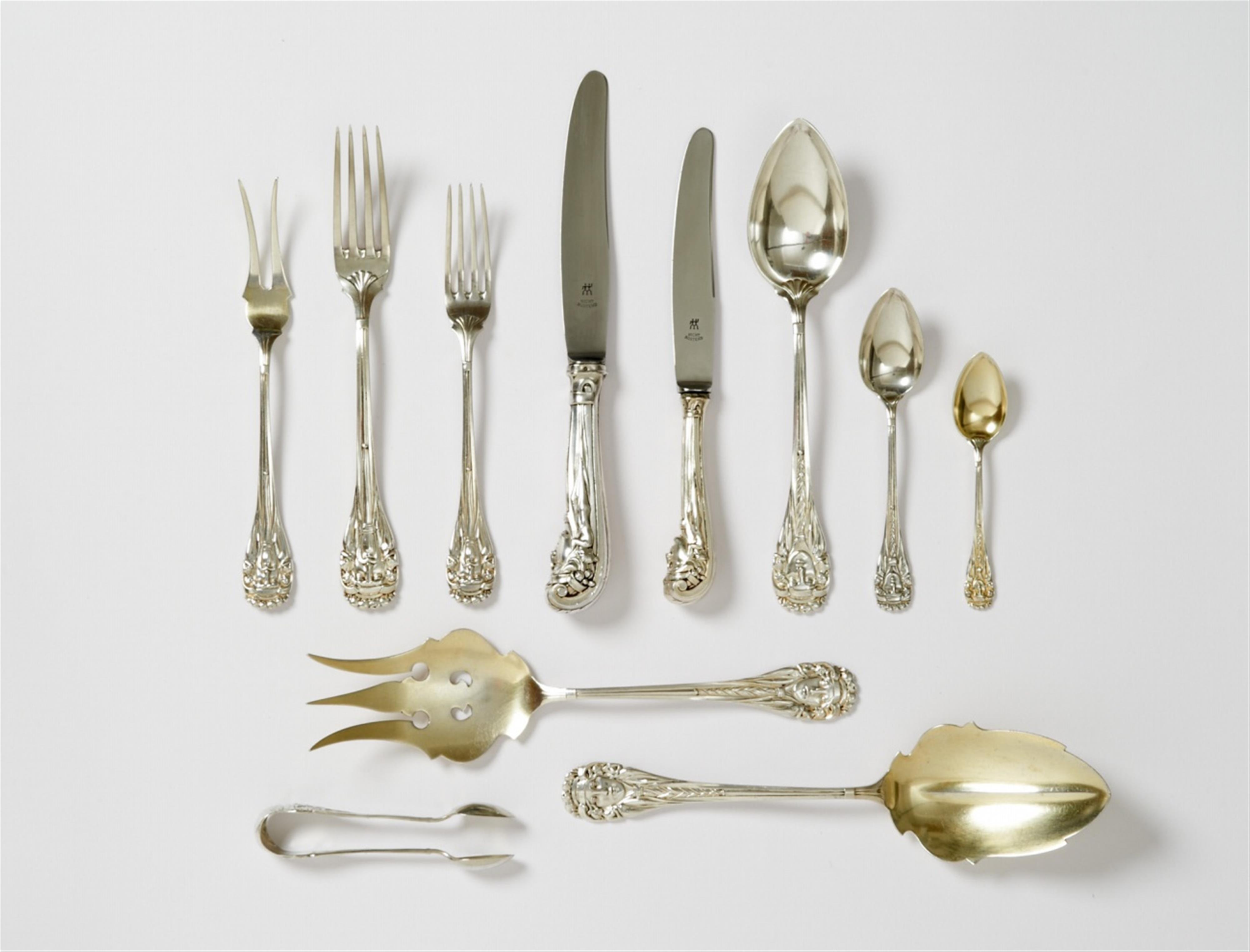 A Jugendstil silver cutlery set - image-1