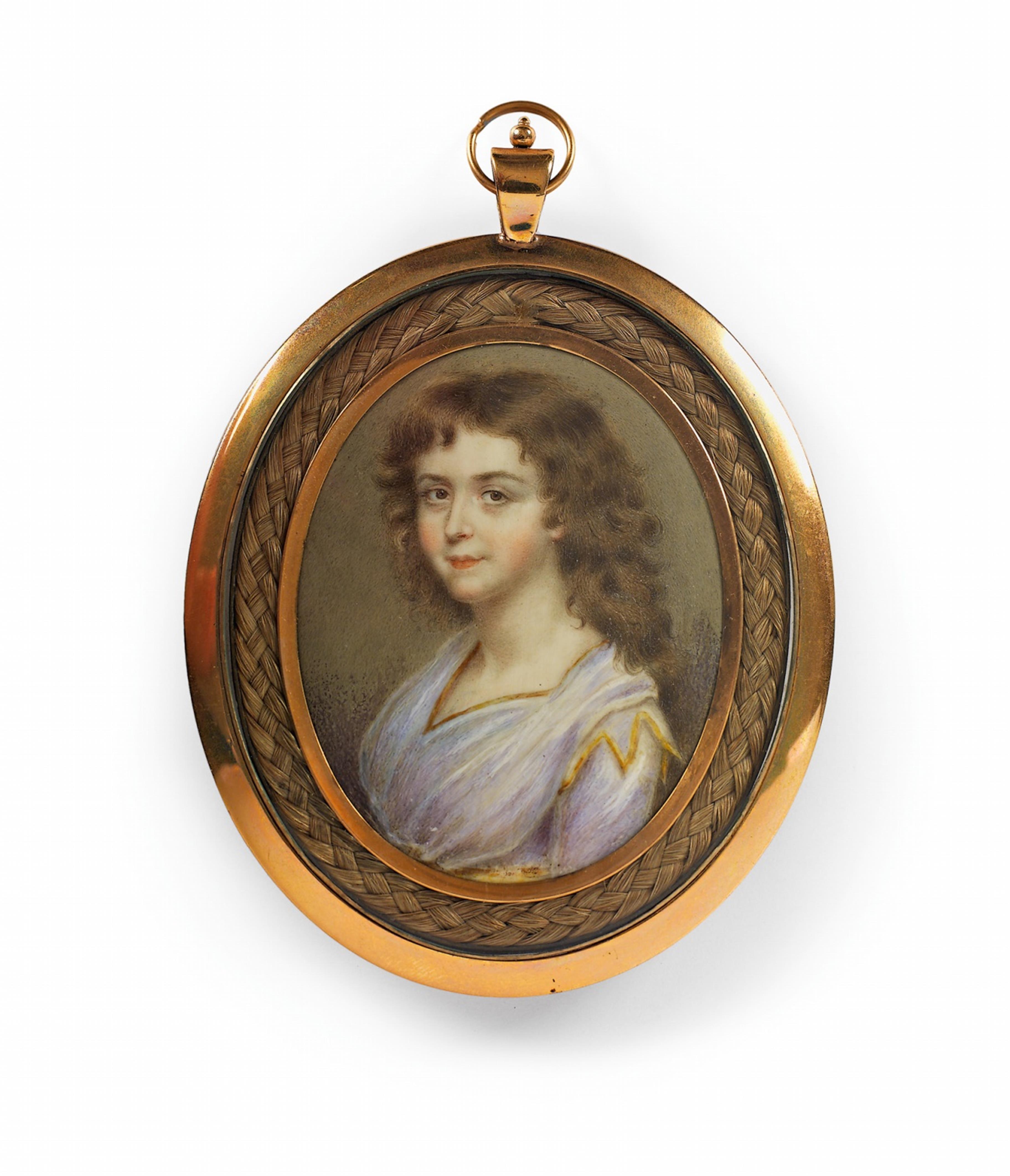 An English portrait miniature of Anne West. - image-1