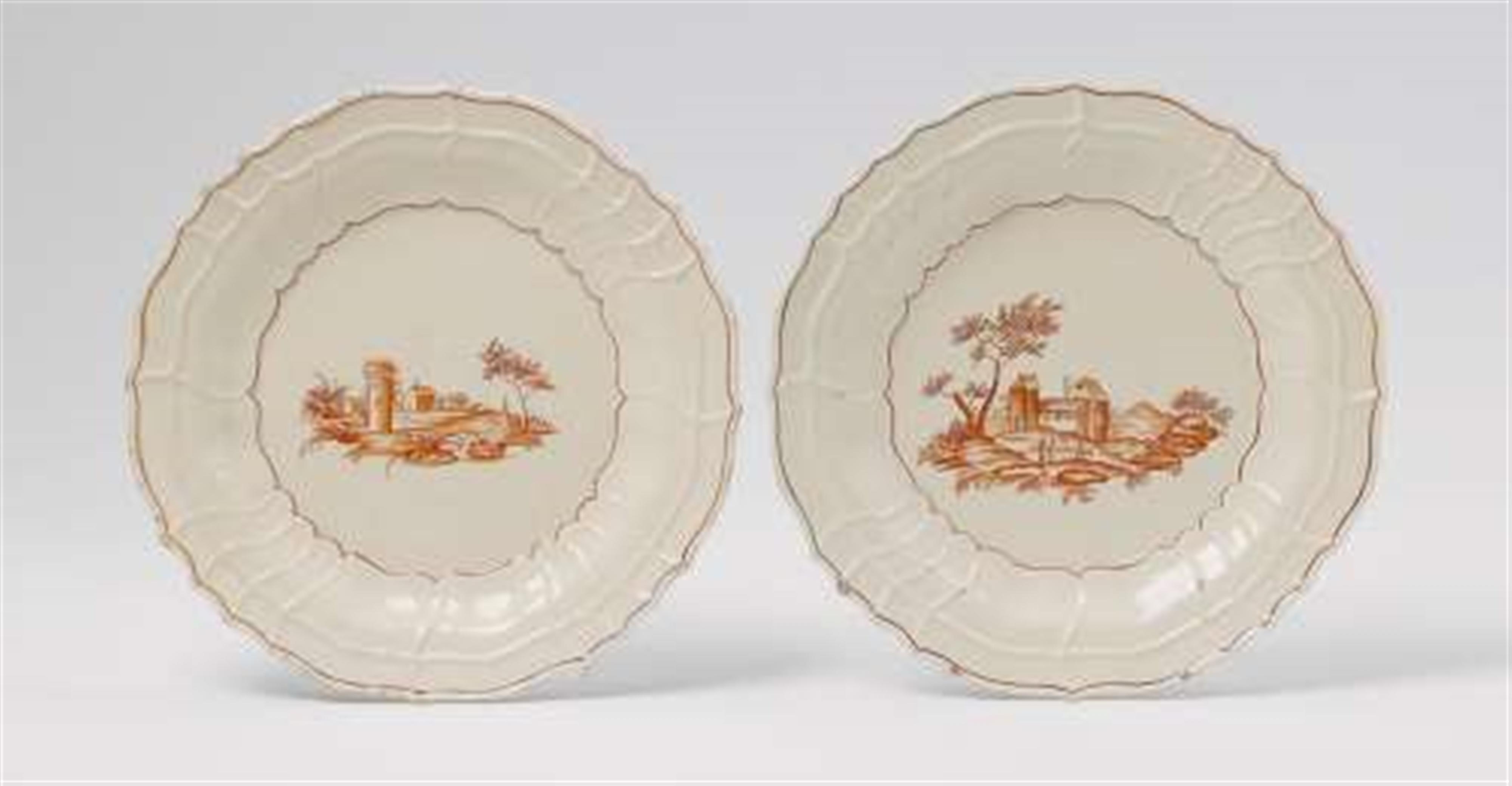 A pair of European stoneware plates. - image-2