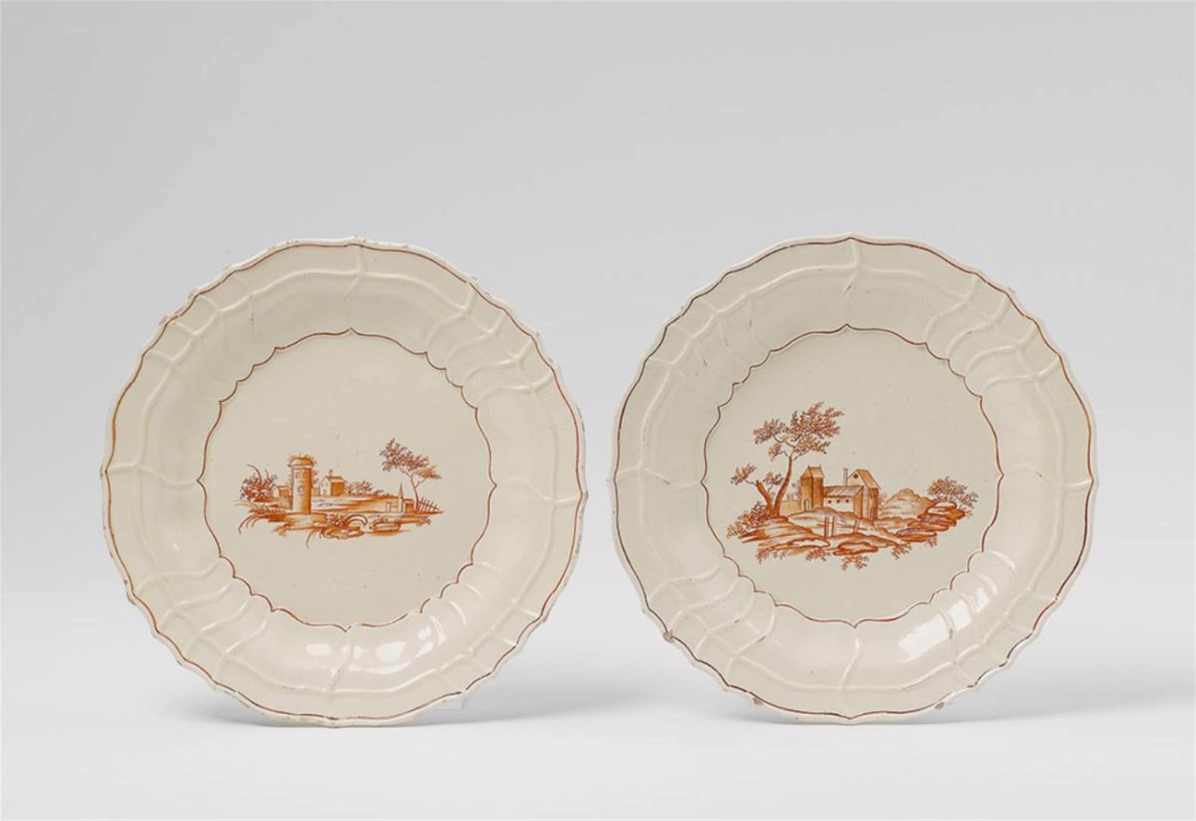 A pair of European stoneware plates. - image-1