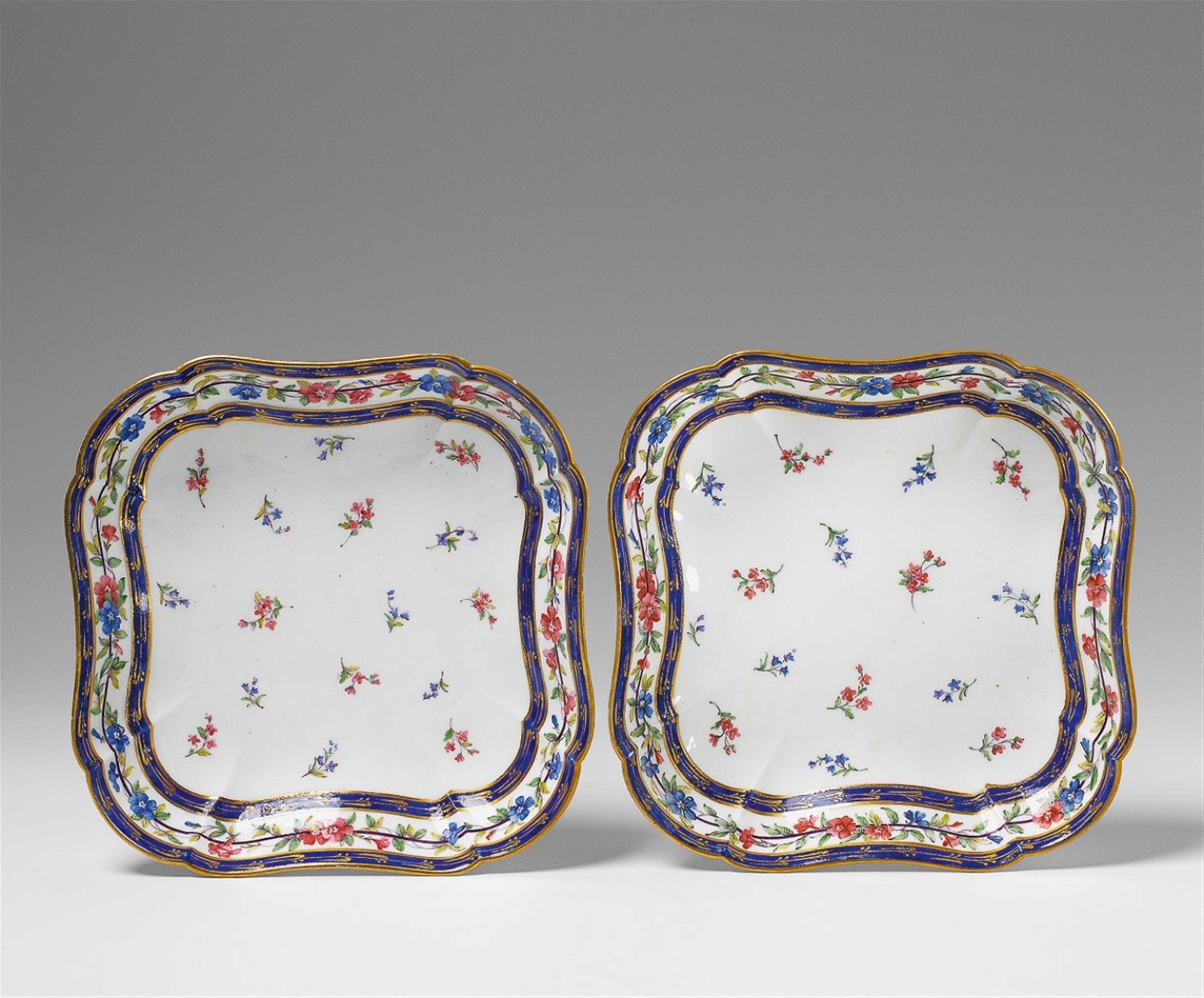 A pair of Sèvres soft-paste porcelain compote dishes. - image-1