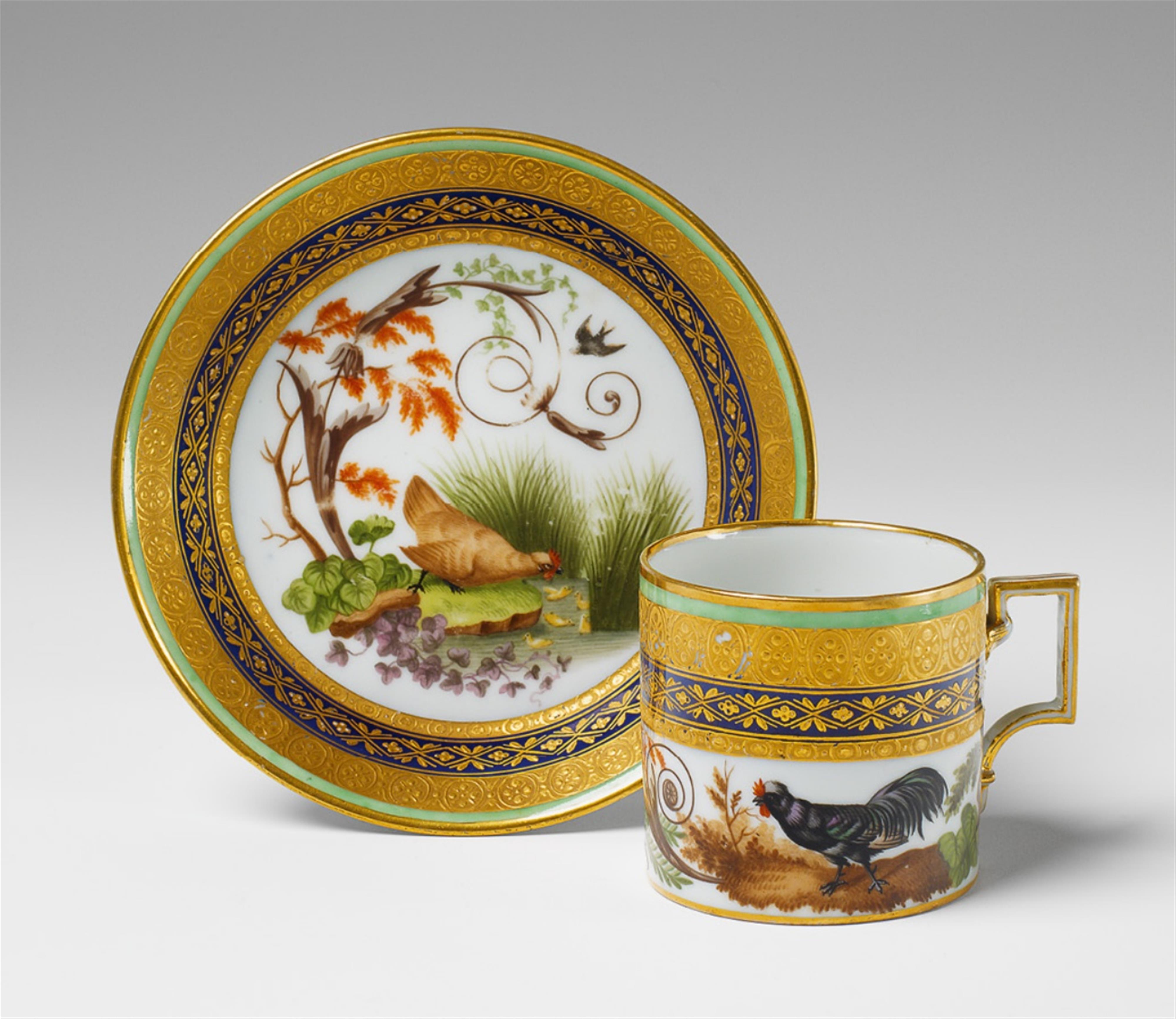 A Parisian époque Louis XVI porcelain cup and saucer. - image-1