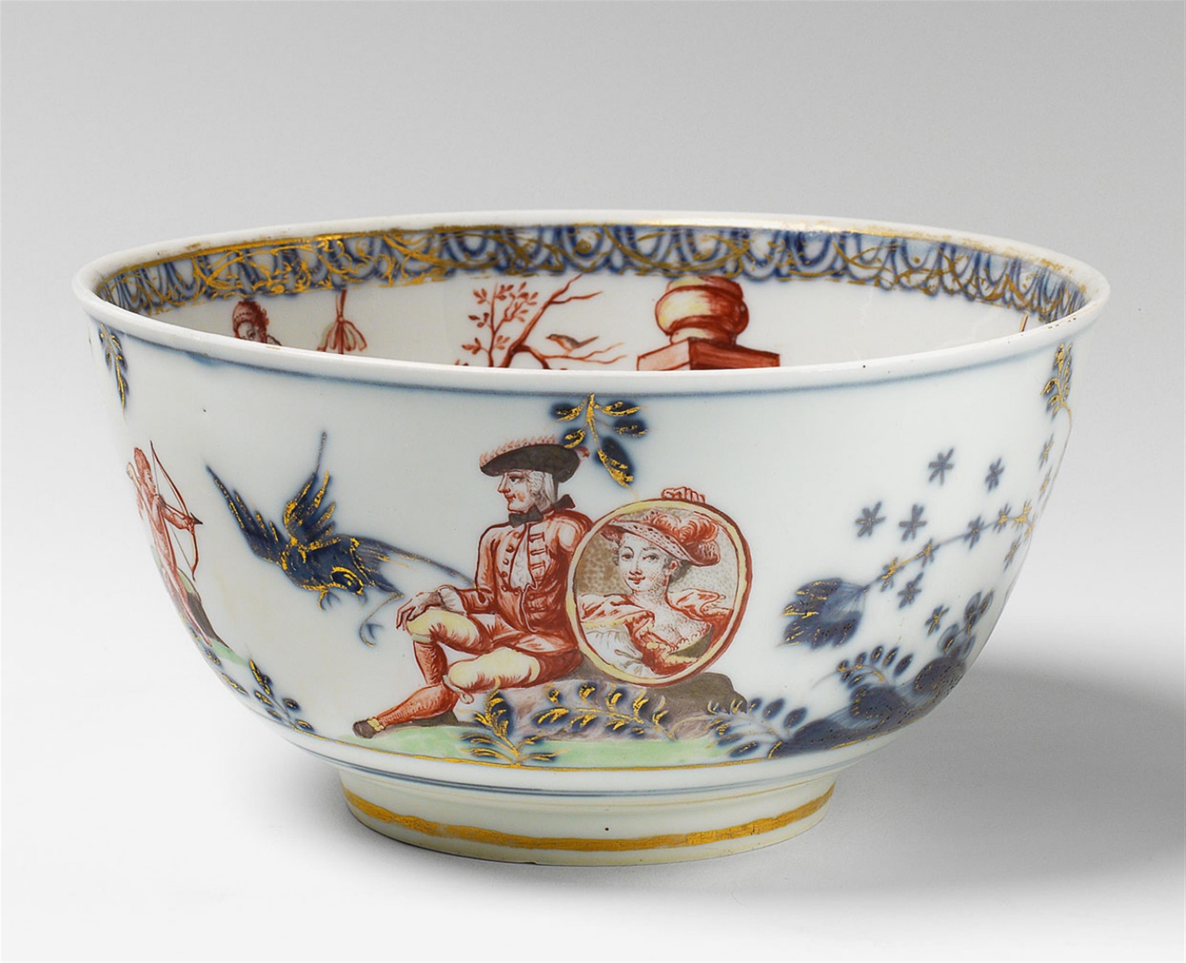 A Meissen porcelain bowl decorated by a "hausmaler". - image-1