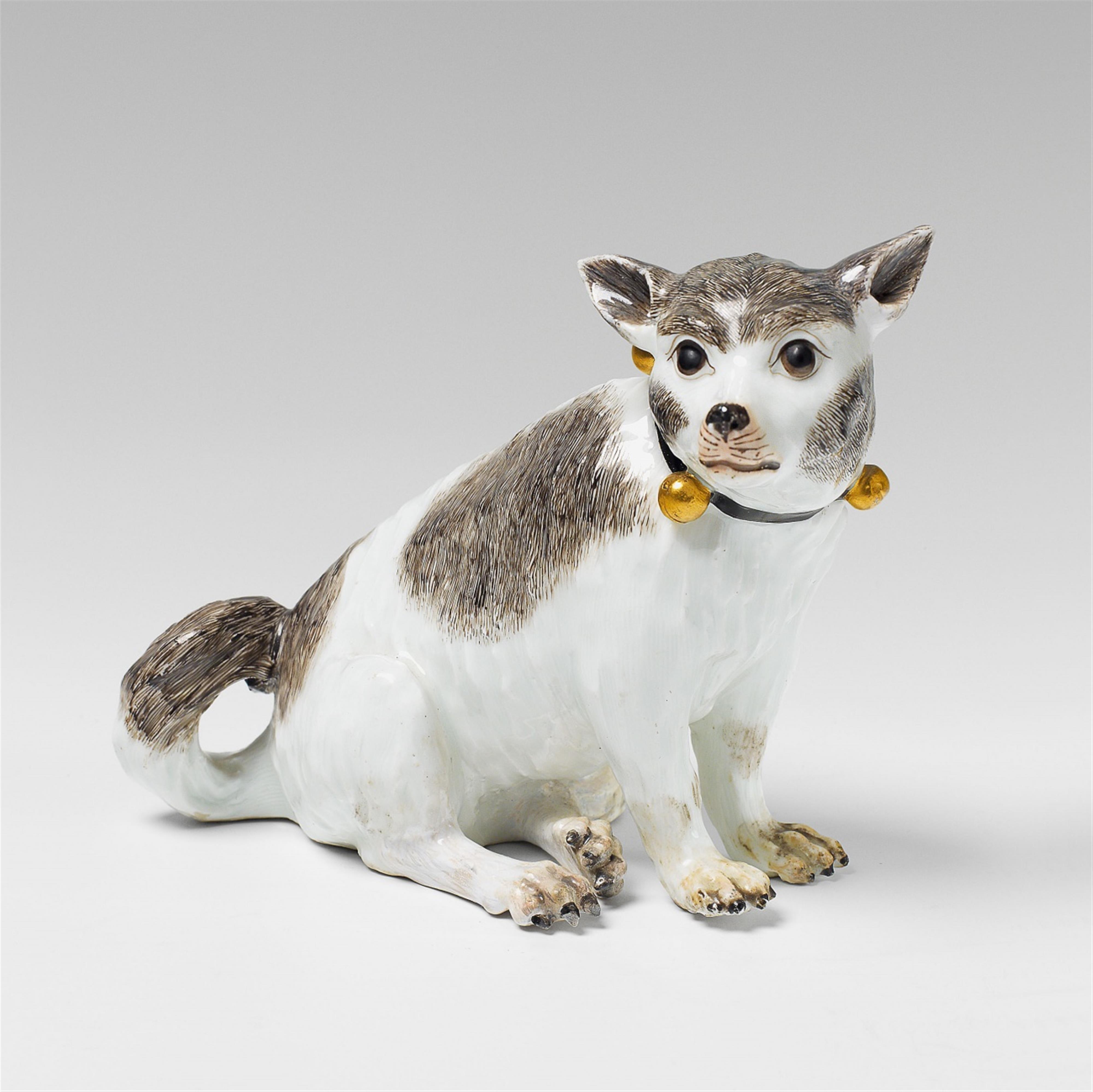 A Meissen porcleain model of a seated sheepdog - image-2