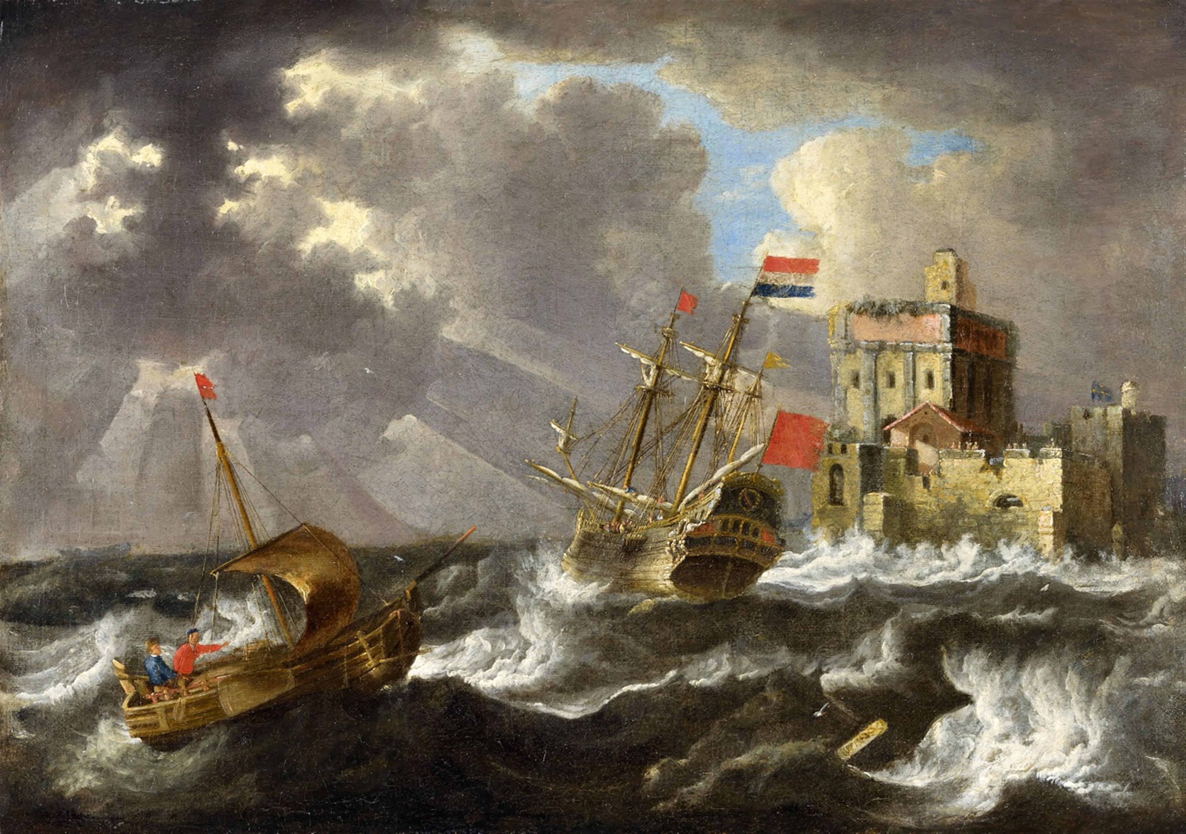 Bonaventura Peeters - Niederländische Segelschiffe im Sturm - image-1