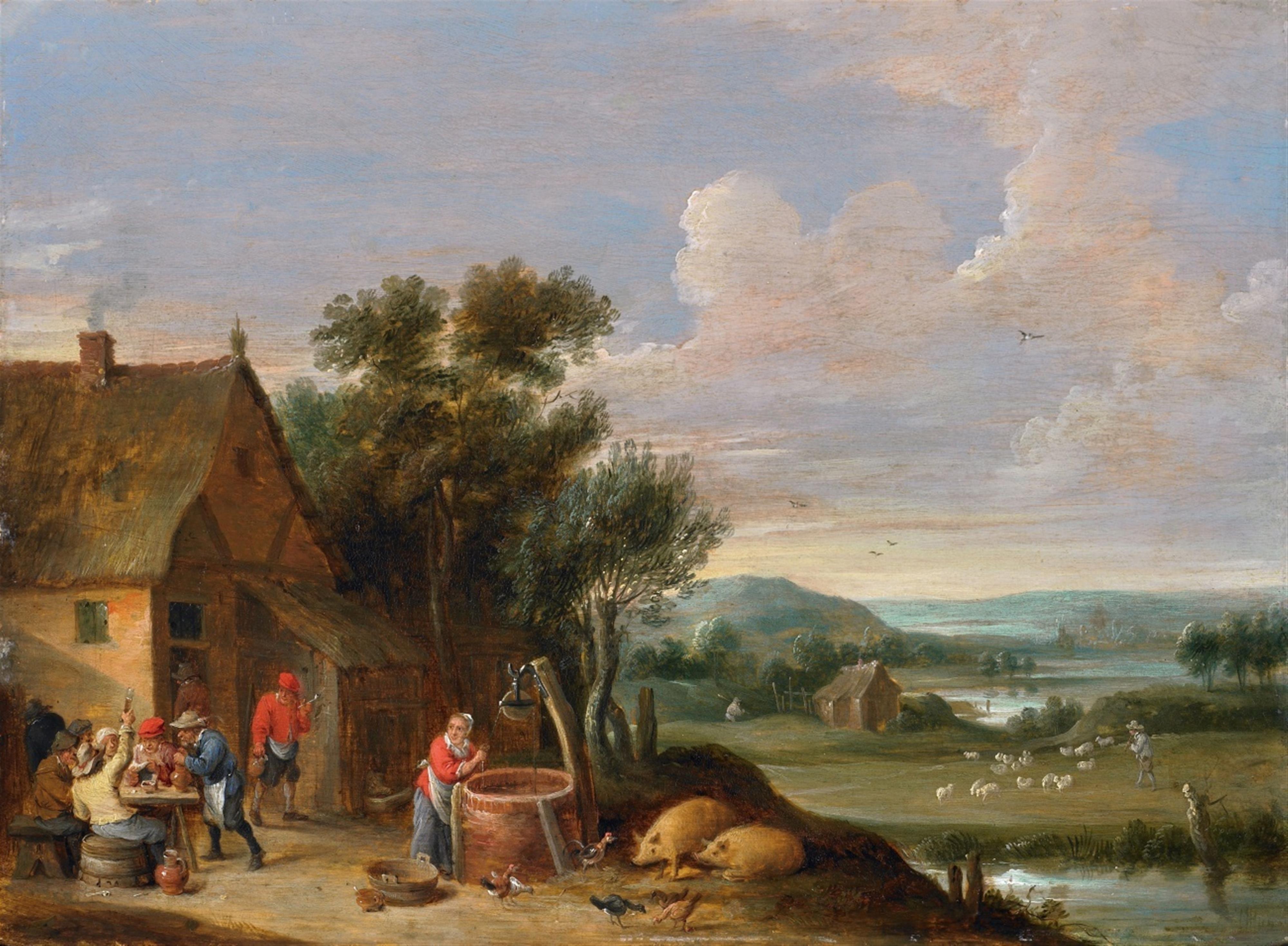 Thomas van Apshoven - Landschaft mit Bauerngehöft - image-1