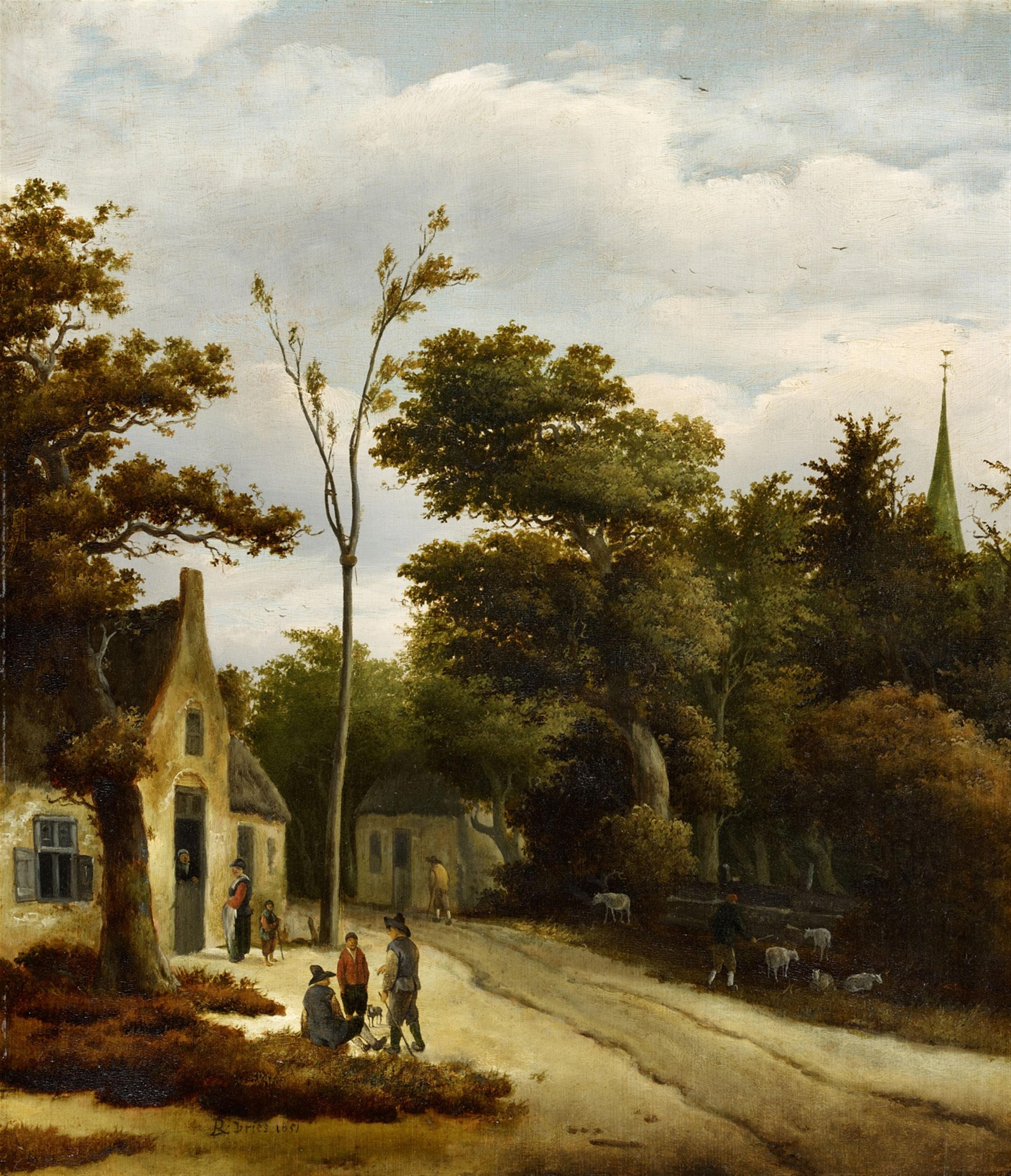 Roelof van Vries - Landschaft mit Waldweg - image-1