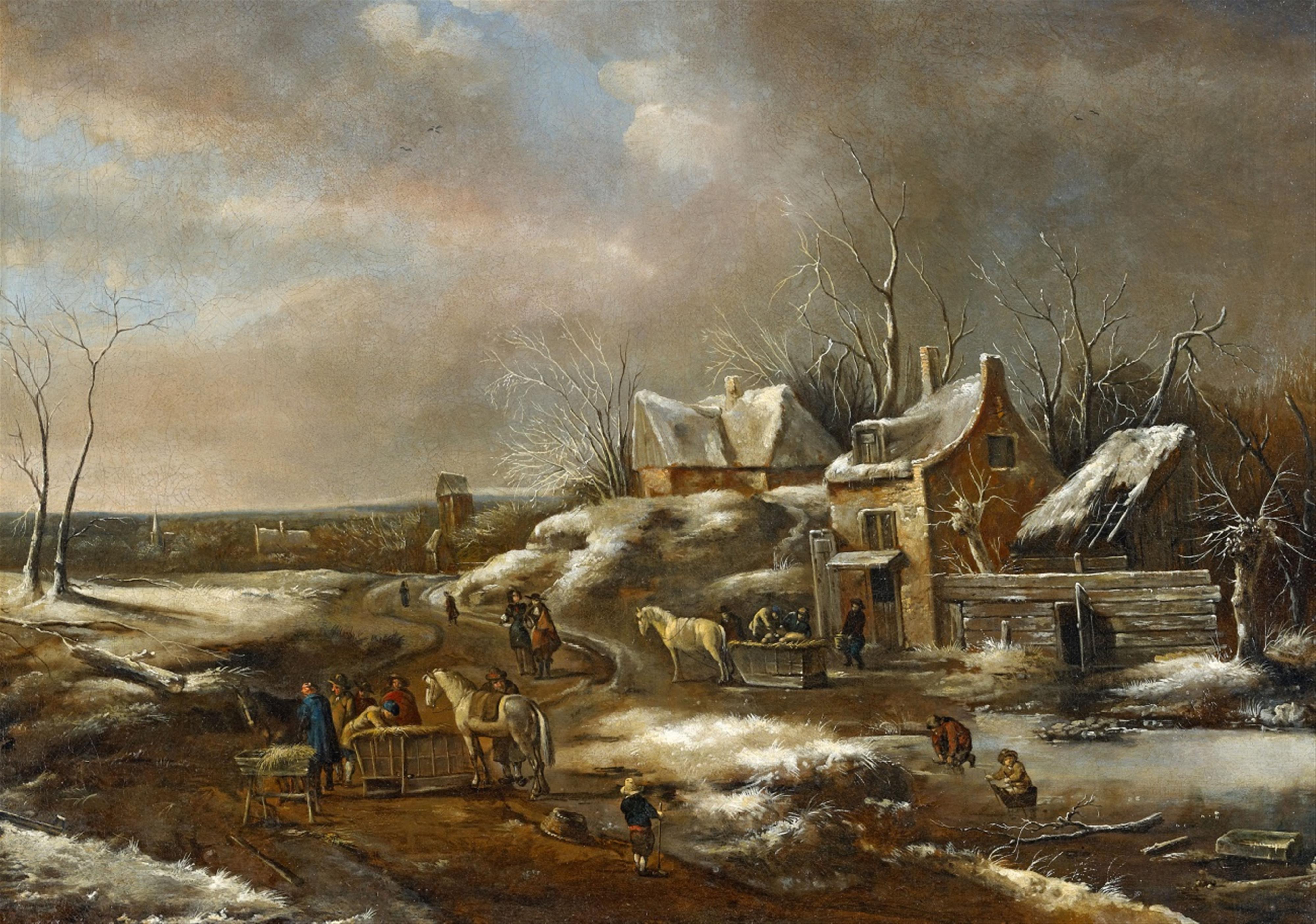 Thomas Heeremans - Winter Landscape with a Farm - image-1