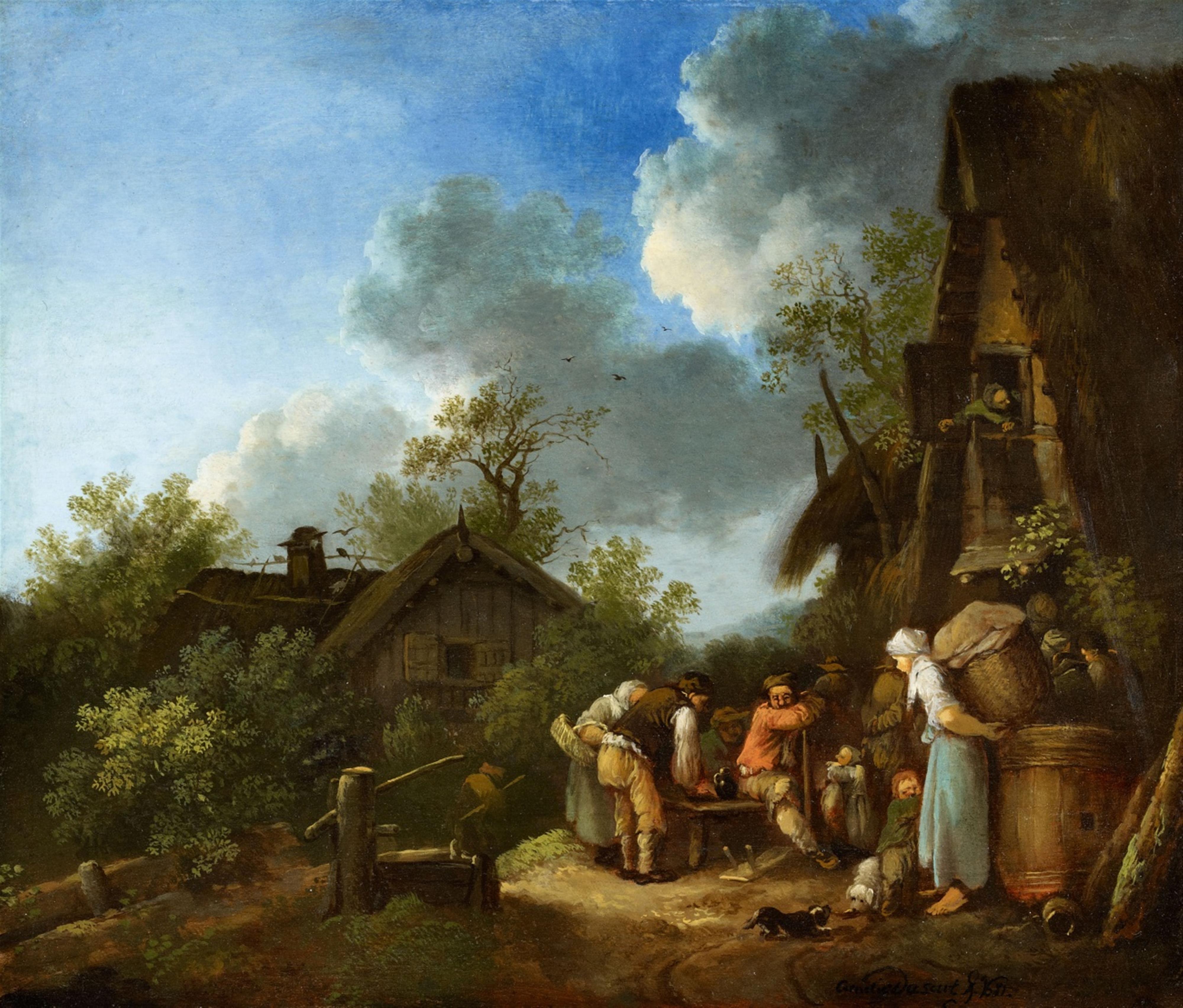 Cornelis Dusart - By the Tavern - image-1