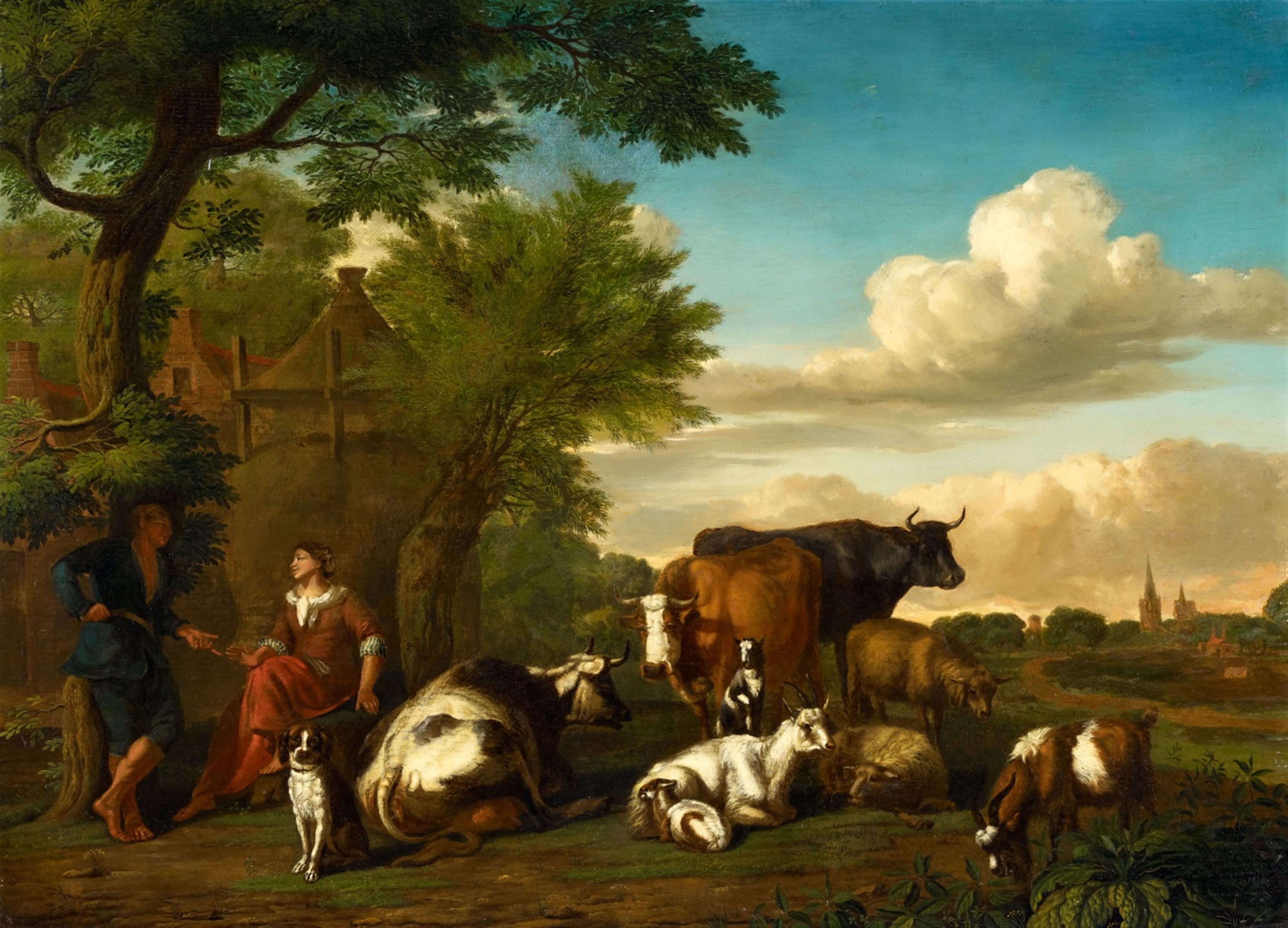 Jan van Gool - Landscape with Shepherds - image-1