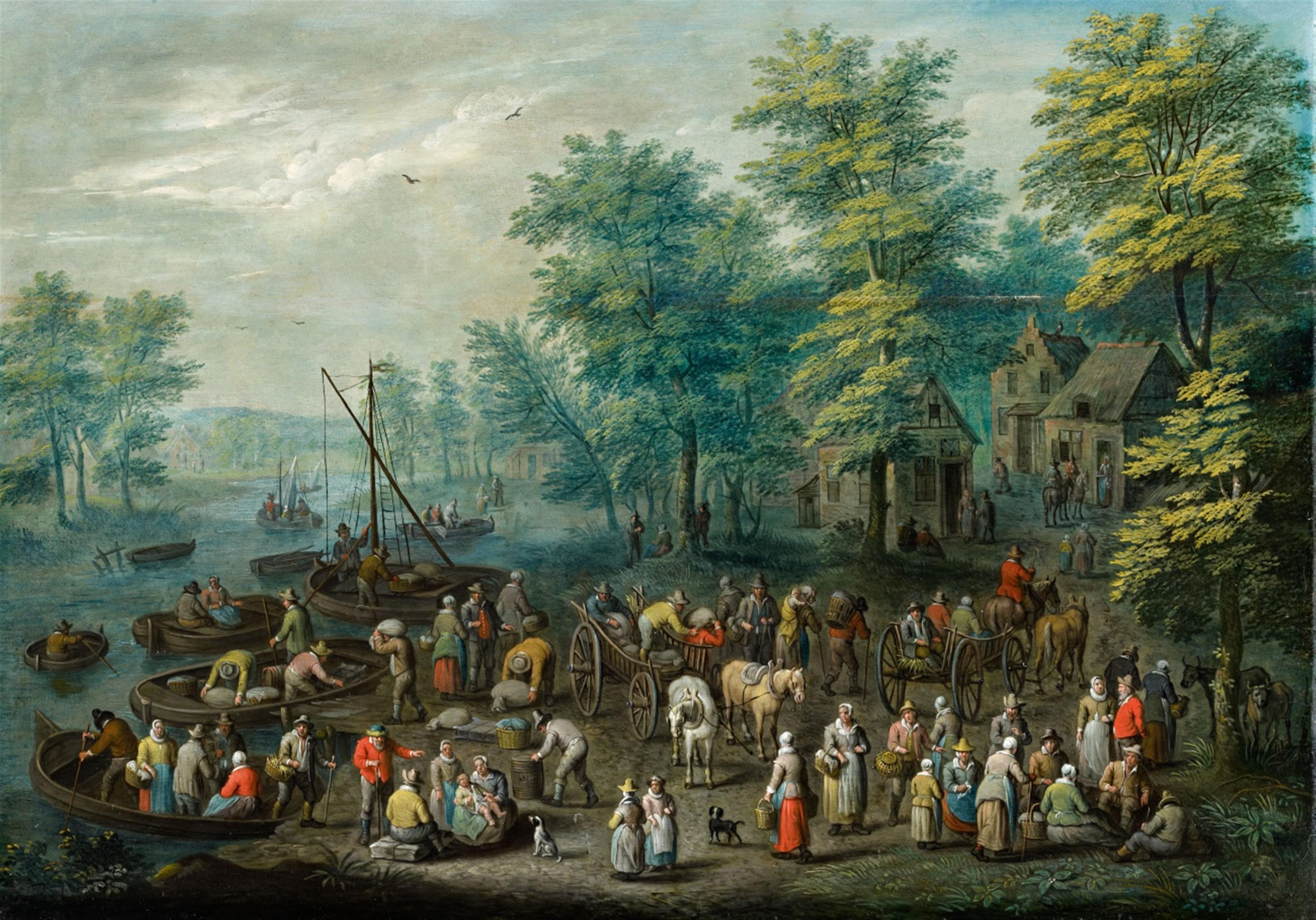 Charles (Karel) Beschey - Zwei Landschaften mit reicher Staffage - image-1