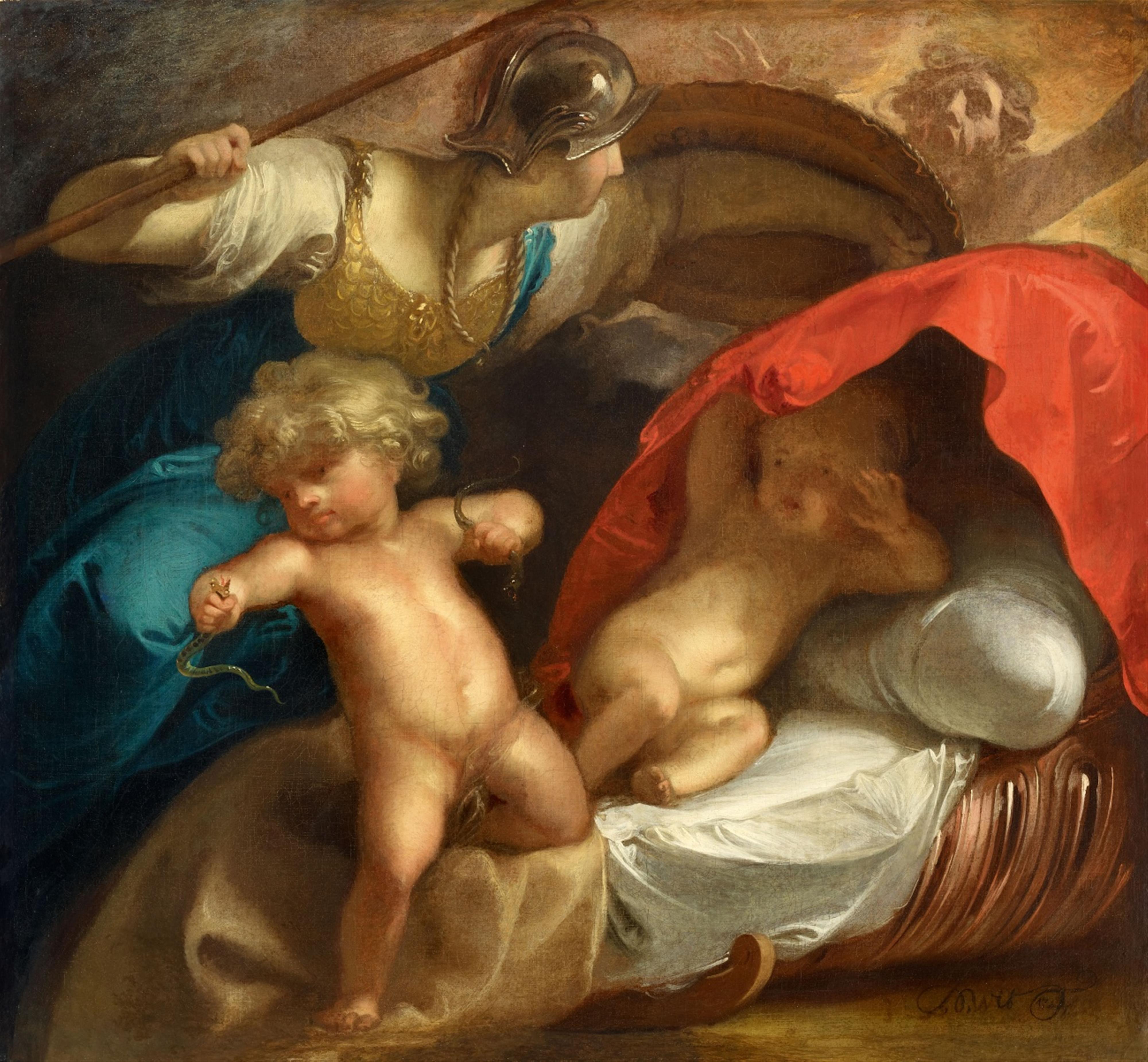 Jacob de Wit - Athena Sheltering the Infant Hercules - image-1