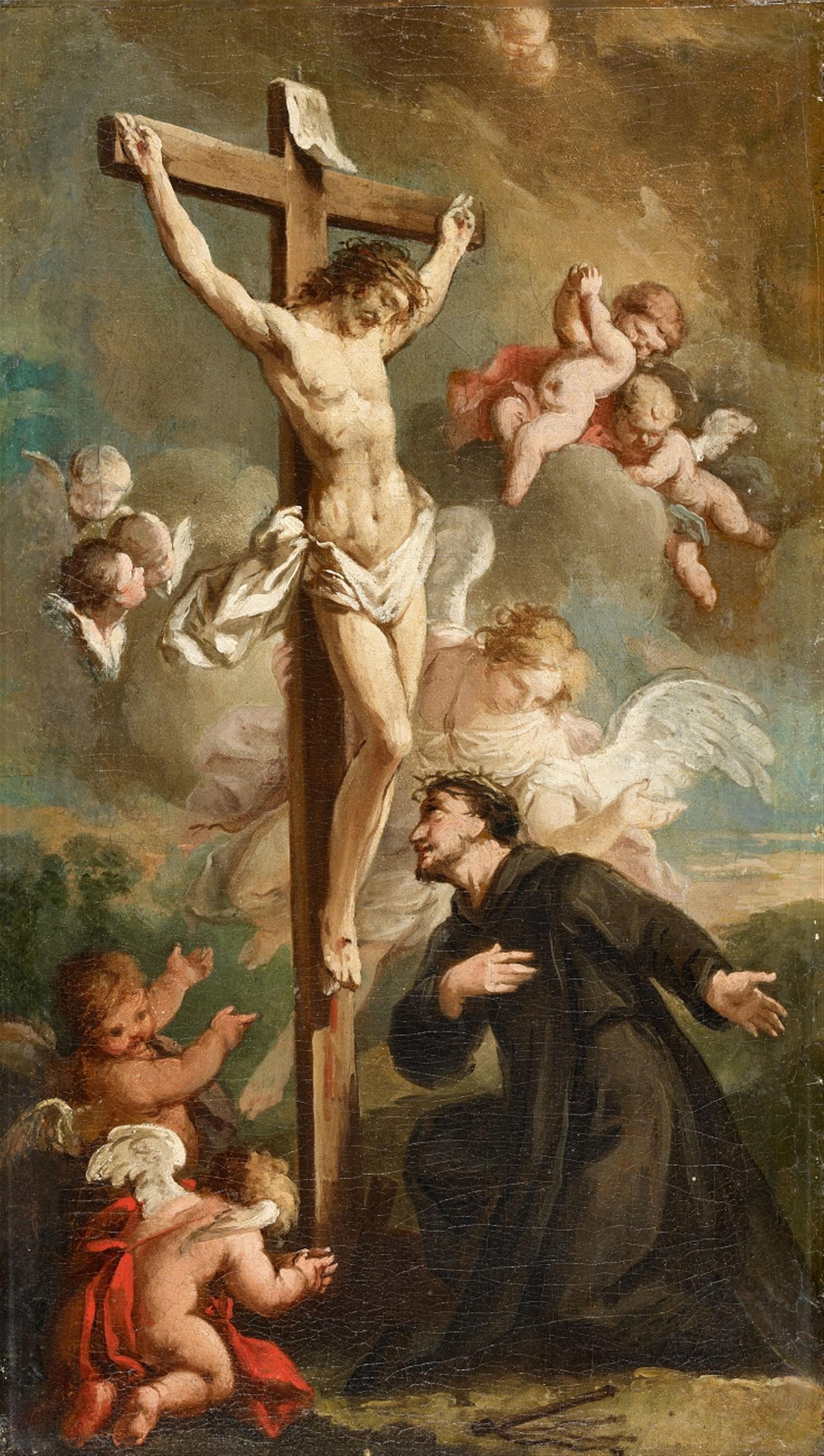 Michele Rocca, gen. Il Parmigianino, zugeschrieben - Drei Gemälde mit Szenen aus dem Leben eines Heiligen (Adalhard von Corbie?) - image-1