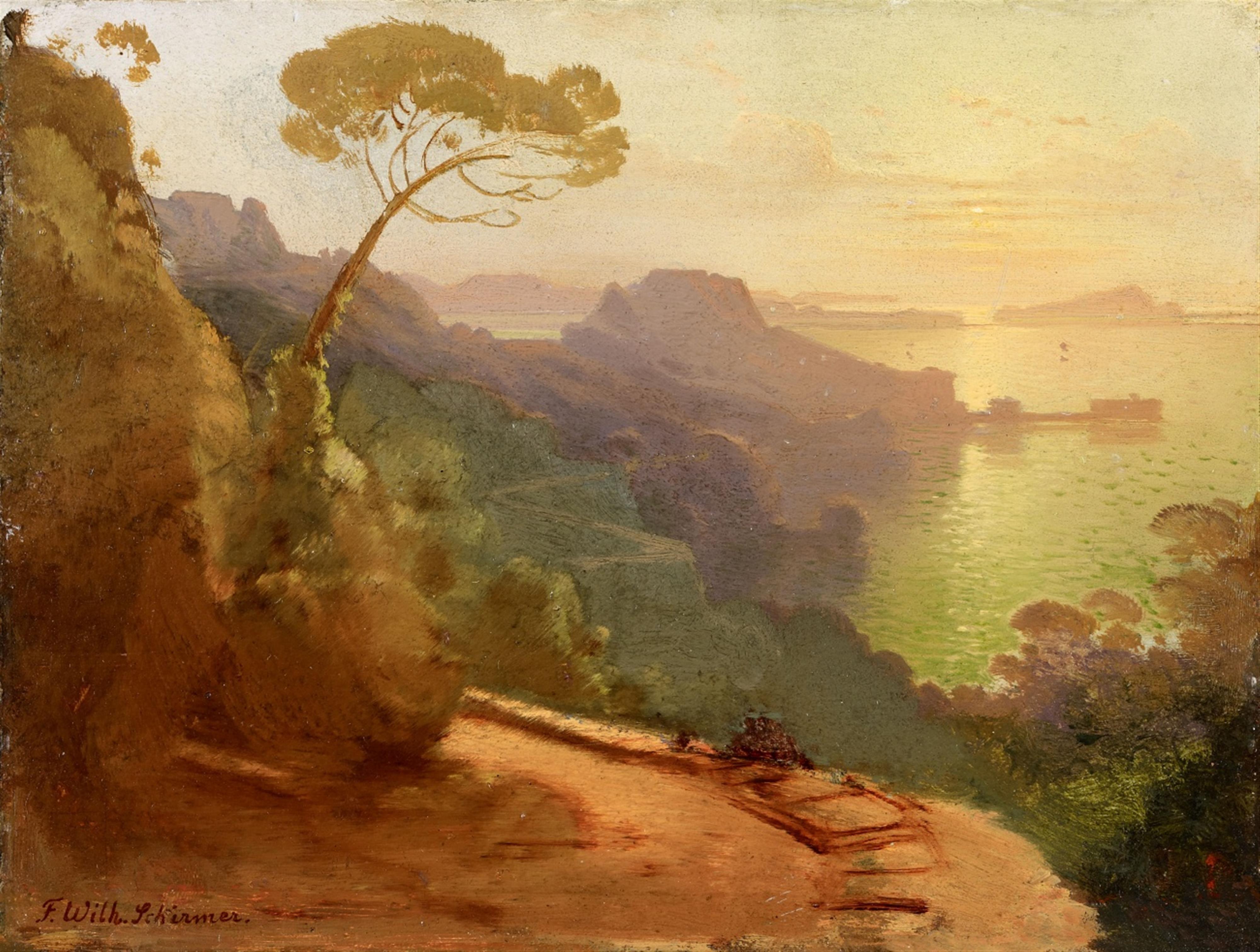 August Wilhelm Ferdinand Schirmer - Southern Coastal Landscape - image-1