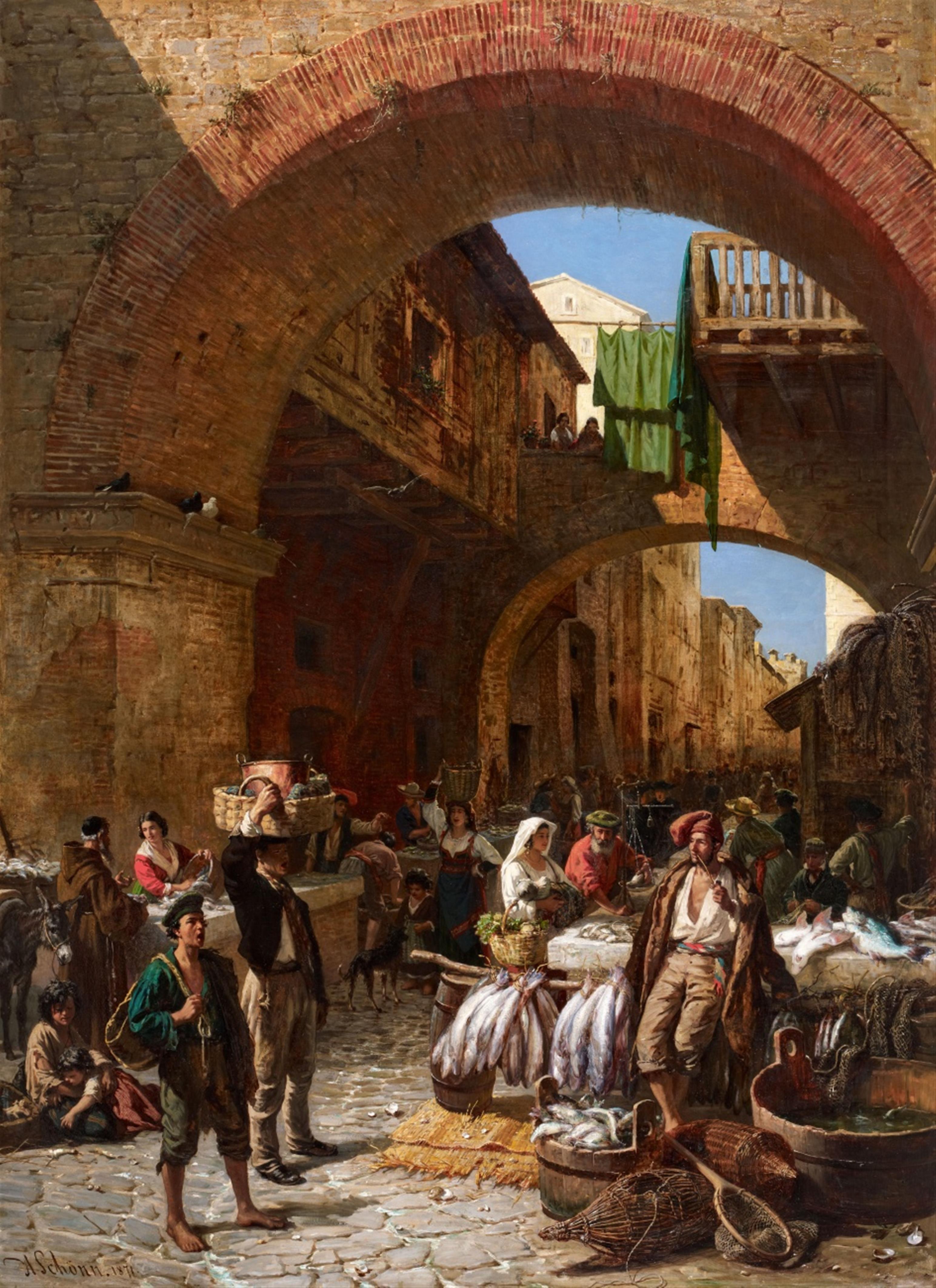 Alois Schönn - Auf dem Fischmarkt in Chioggia - image-1