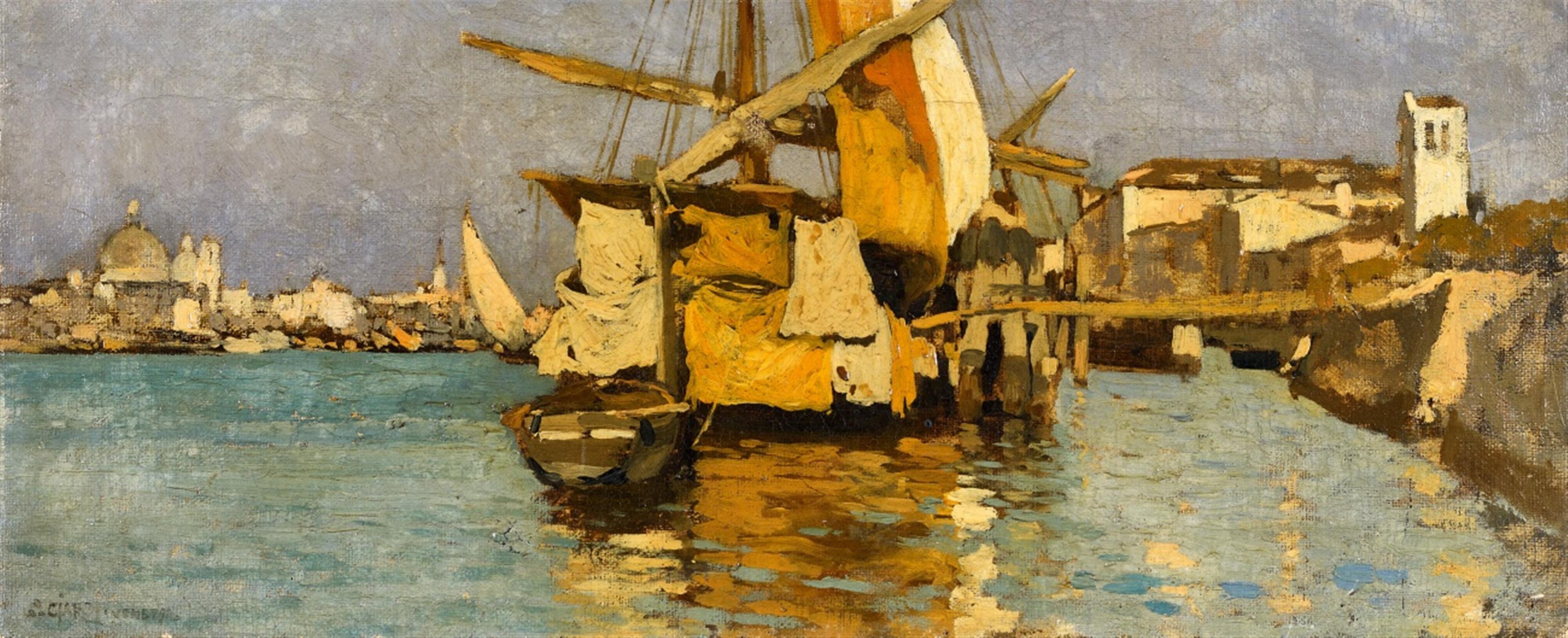 Guglielmo Ciardi - A Sailing Boat on the Canale della Giudecca - image-1