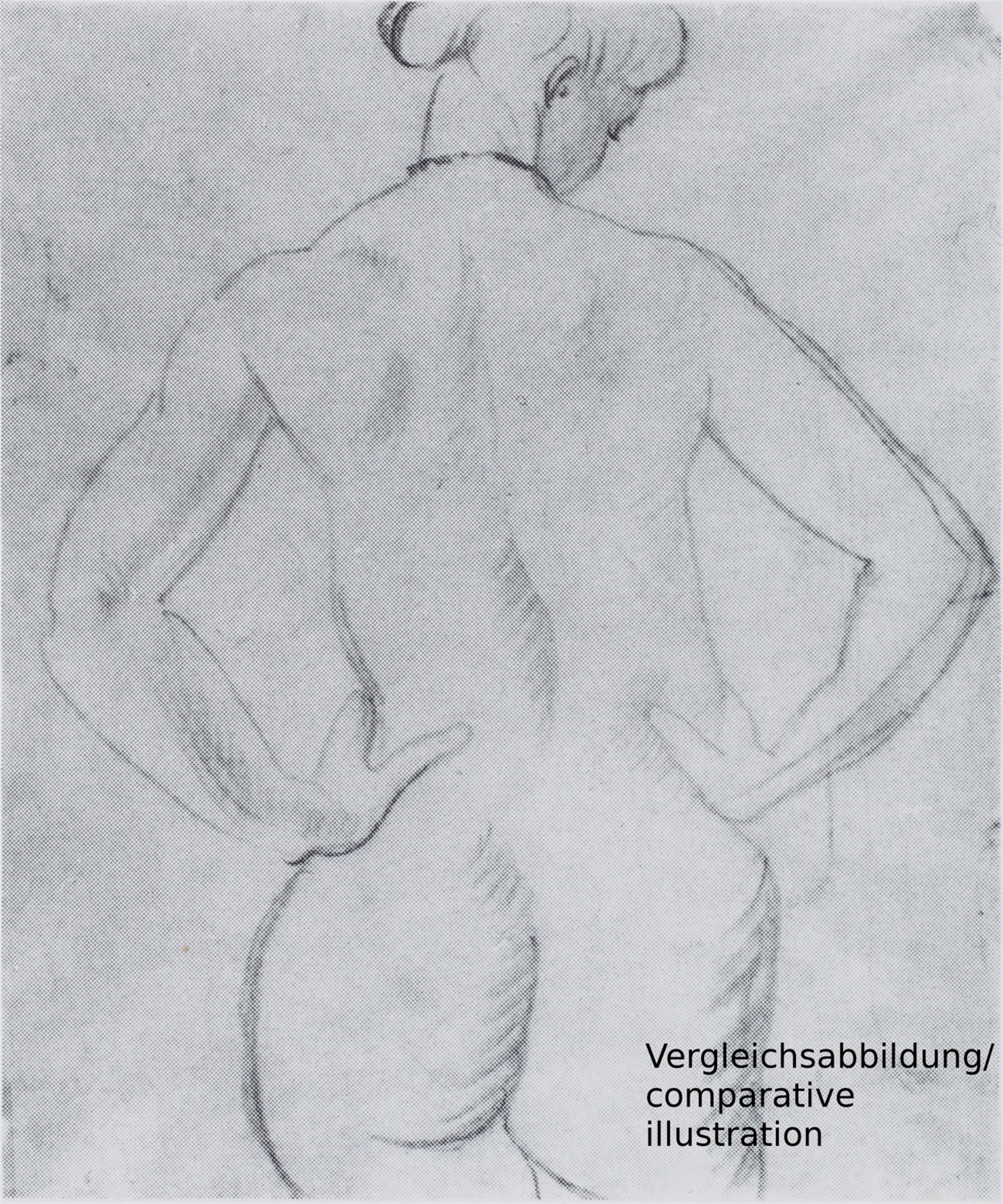 August Macke - Weiblicher Akt von rückwärts auf rosa Grund - image-2