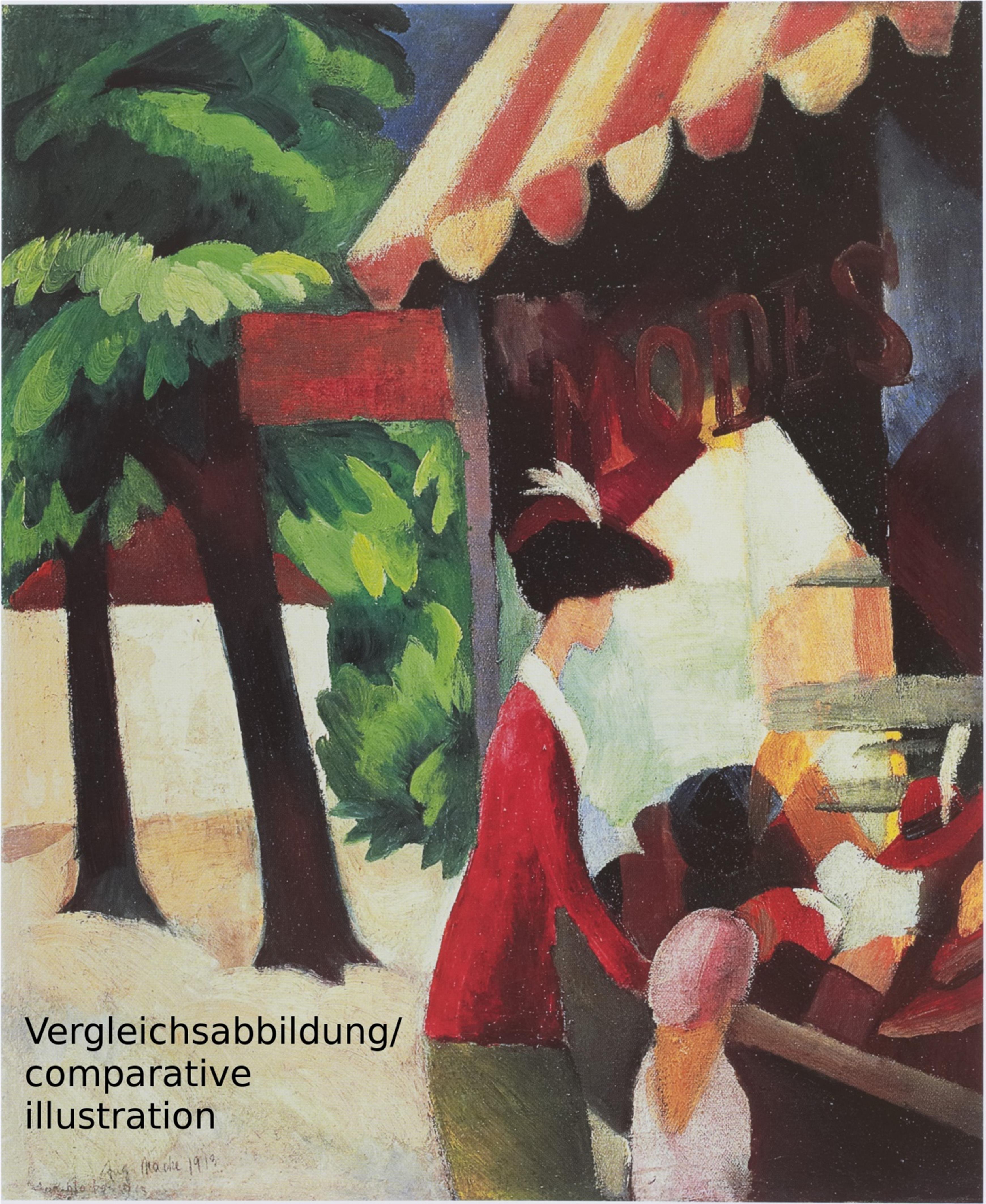 August Macke - Spaziergänger unter Bäumen (Leute vor dem Schaufenster) - image-3