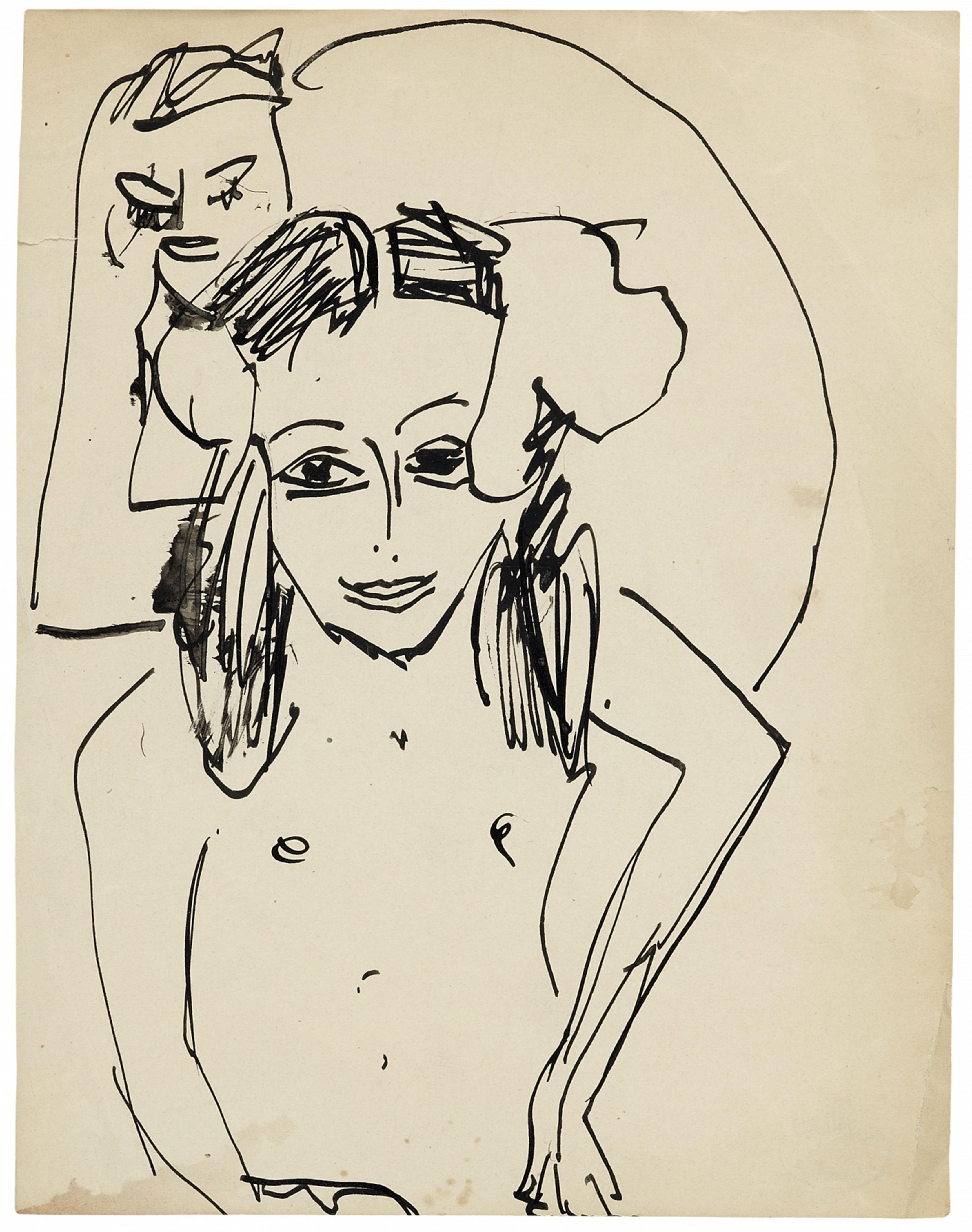 Ernst Ludwig Kirchner - Fränzi vor Skulptur - image-1