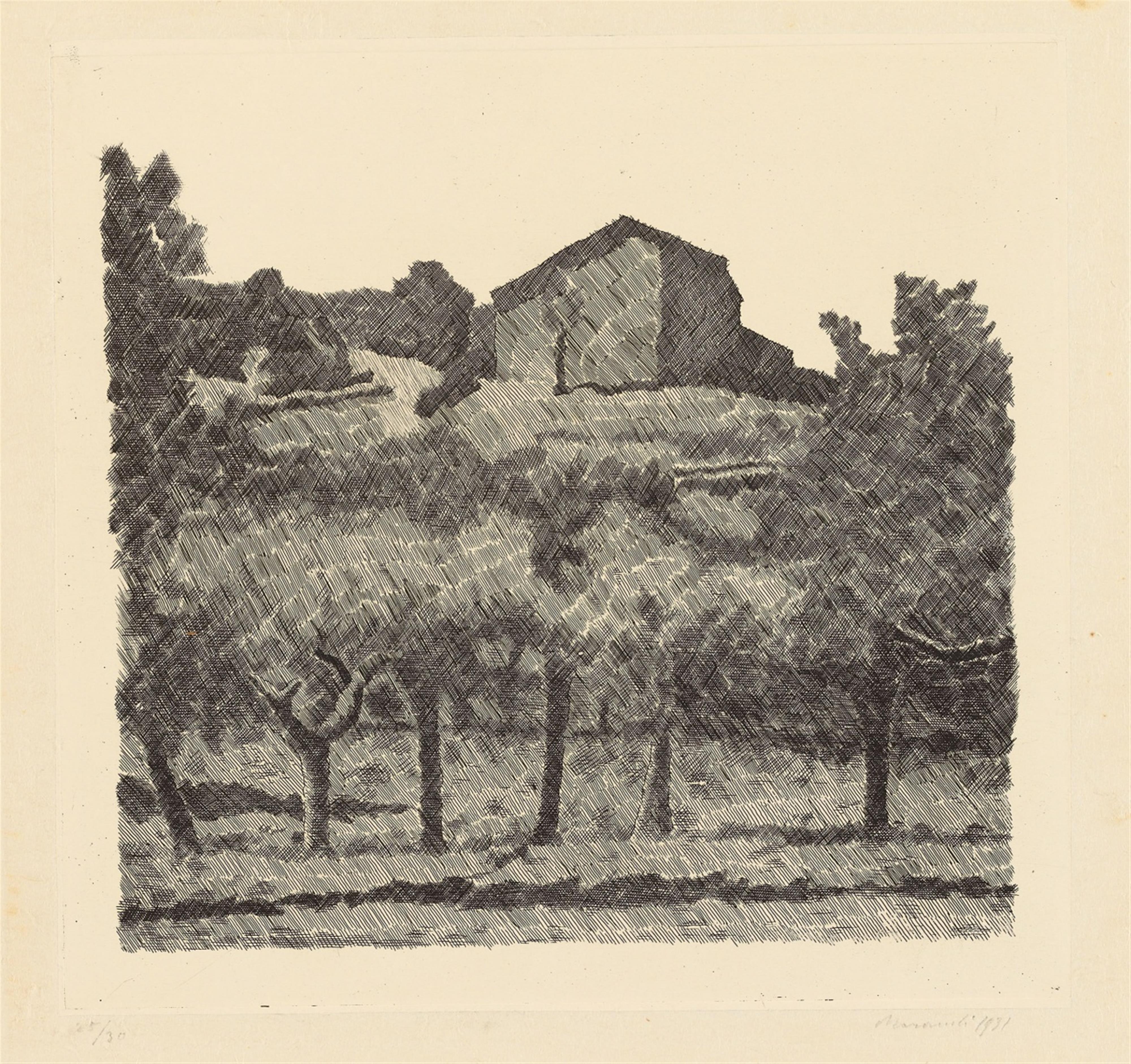 Giorgio Morandi - Paesaggio di Grizzana, le Lame - image-1