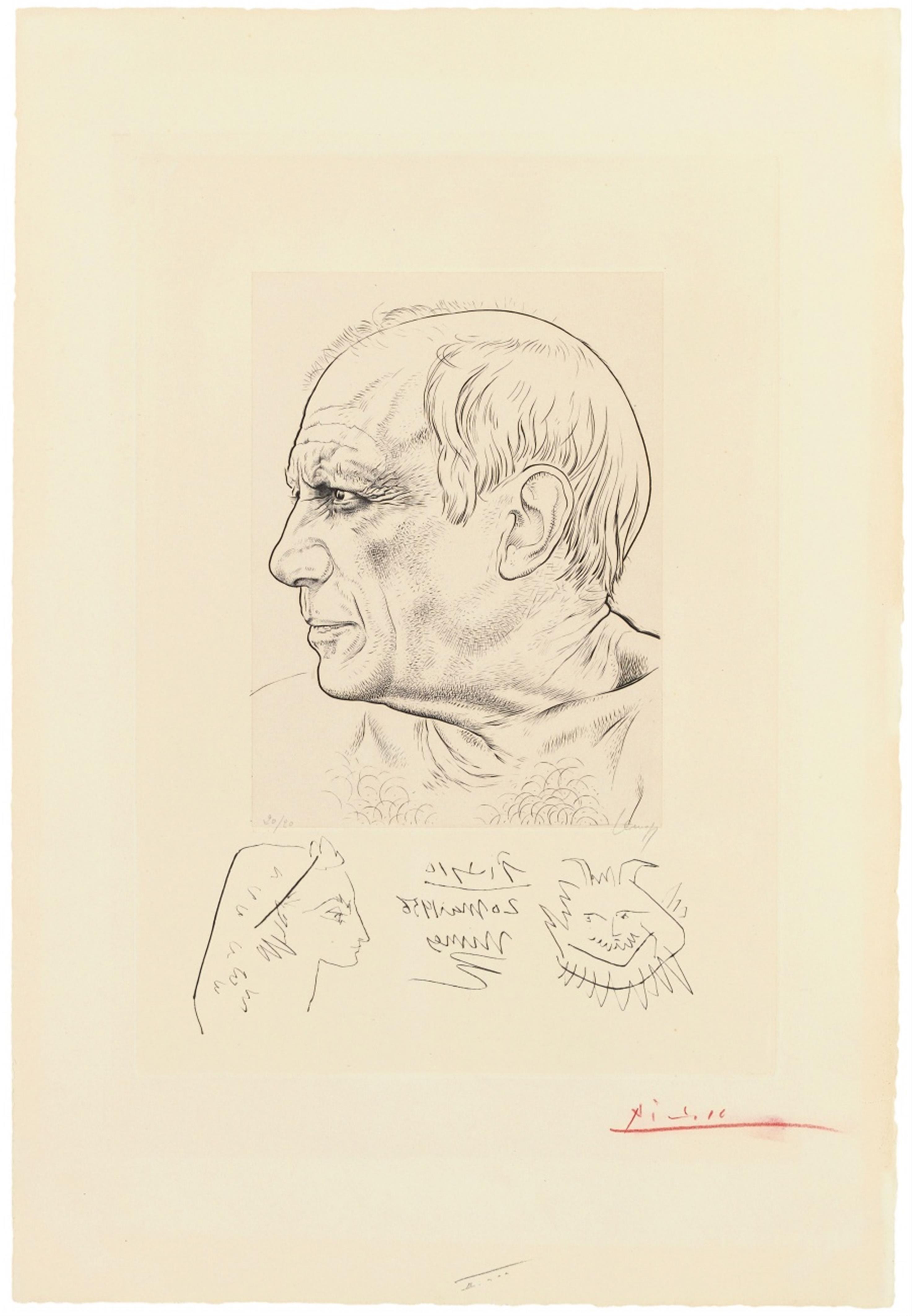 Pablo Picasso - Remarque pour le portrait de Picasso par Lemagny - image-1
