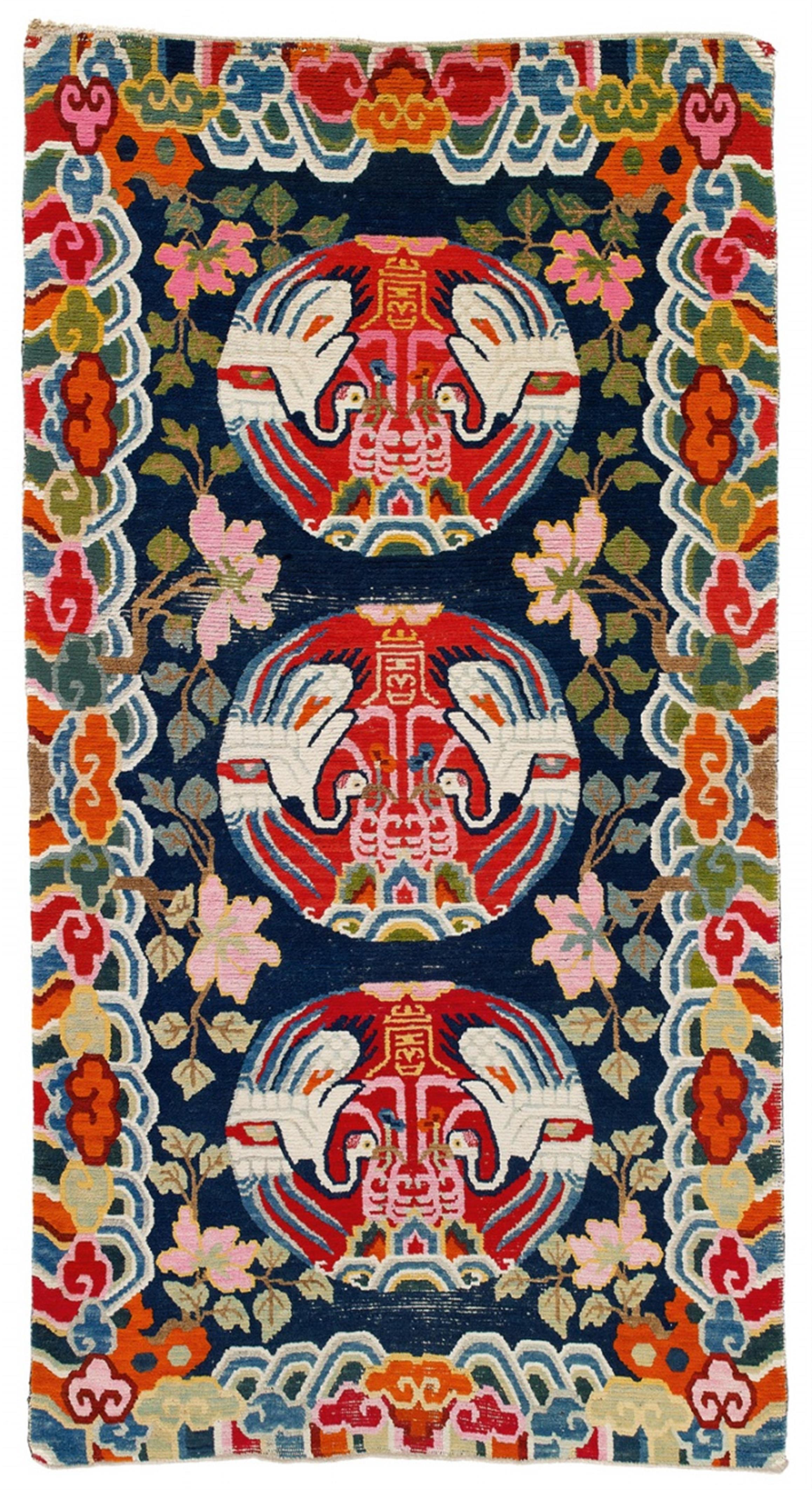 A Tibetan wool carpet. 20th century - image-2