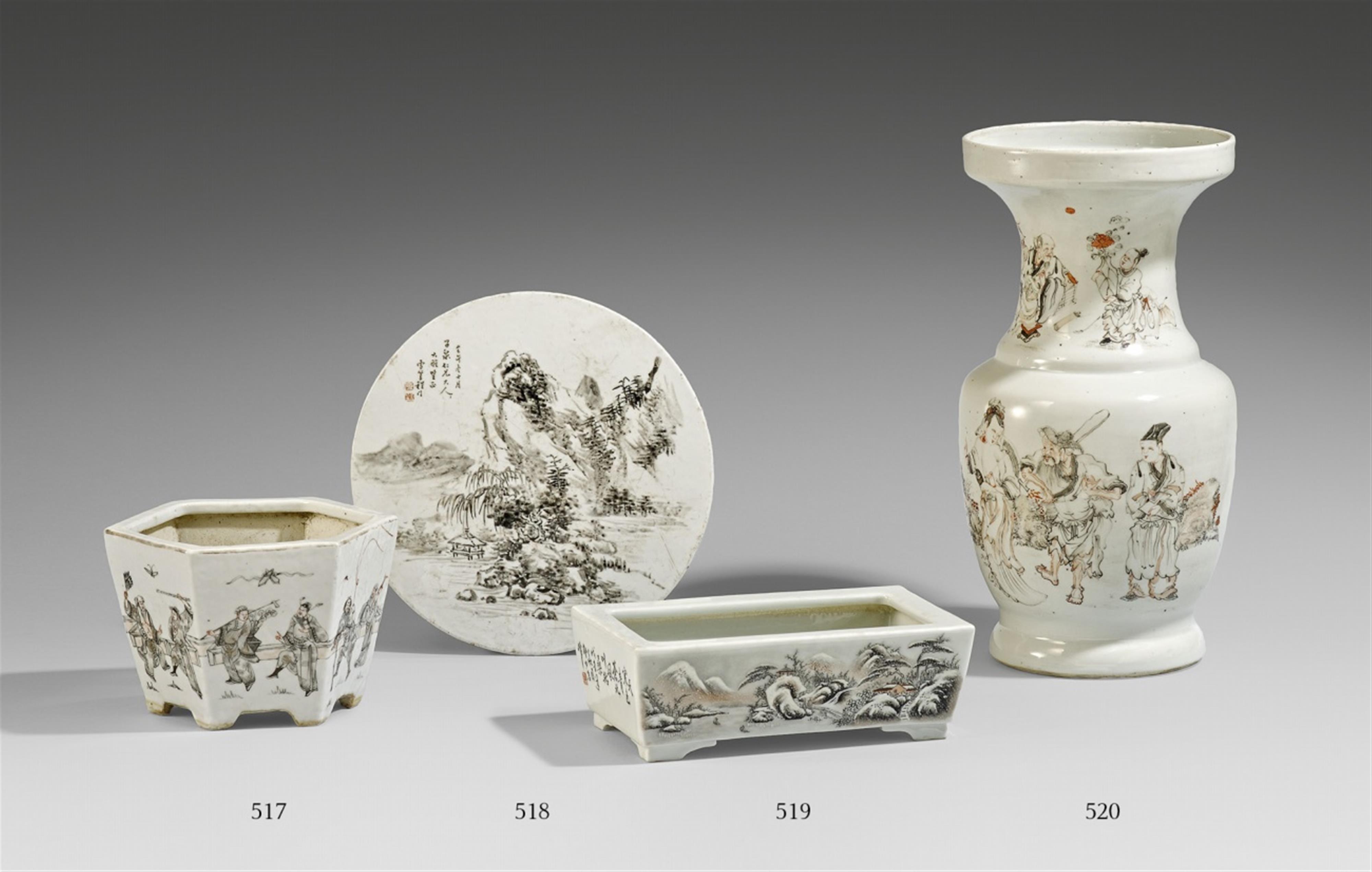 Vase mit Grisaille-Dekor. 19./20. Jh. - image-1