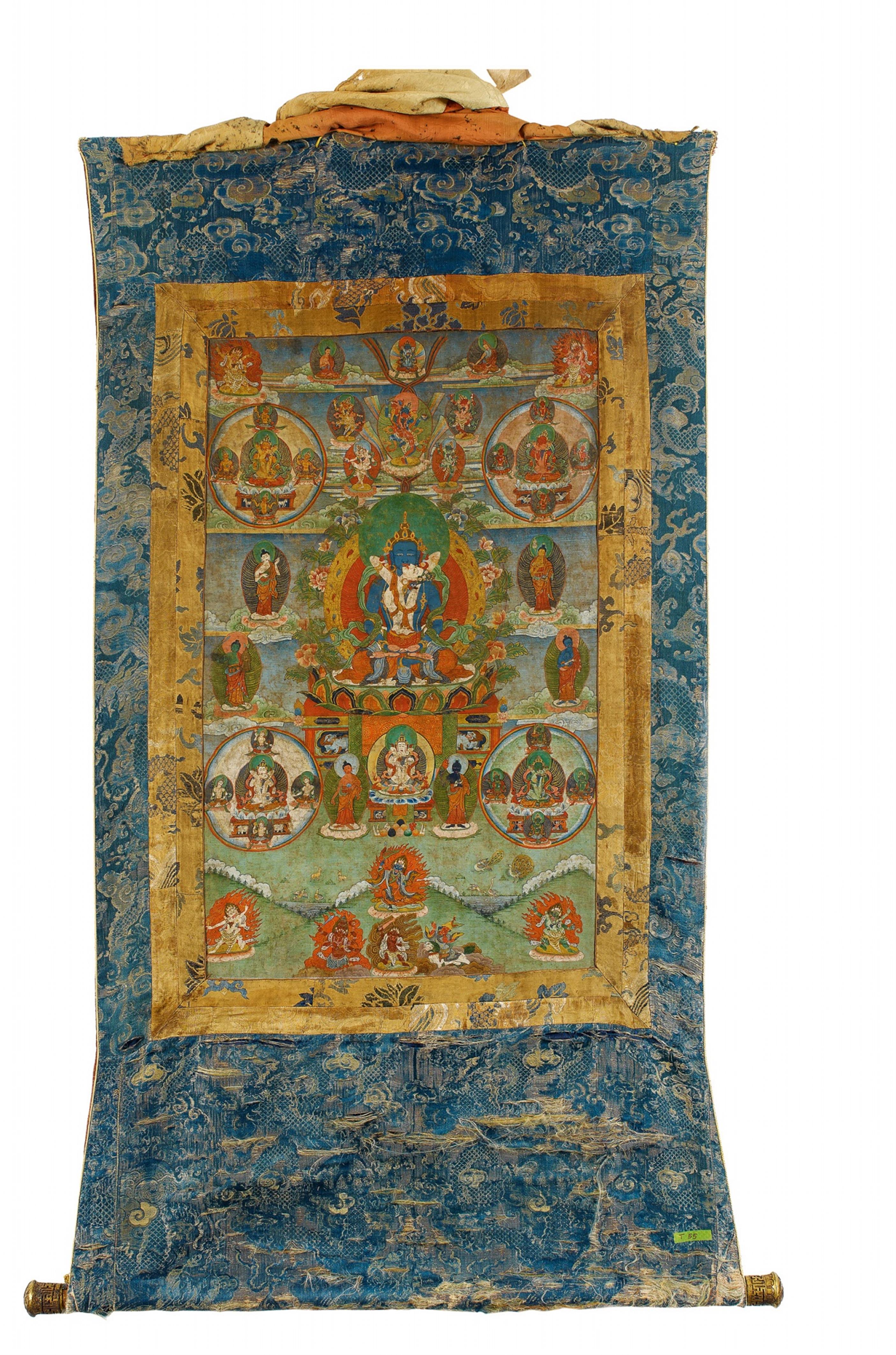 Seltenes Thangka mit Gottheiten des Bardo. Tibet. 18. Jh. - image-1