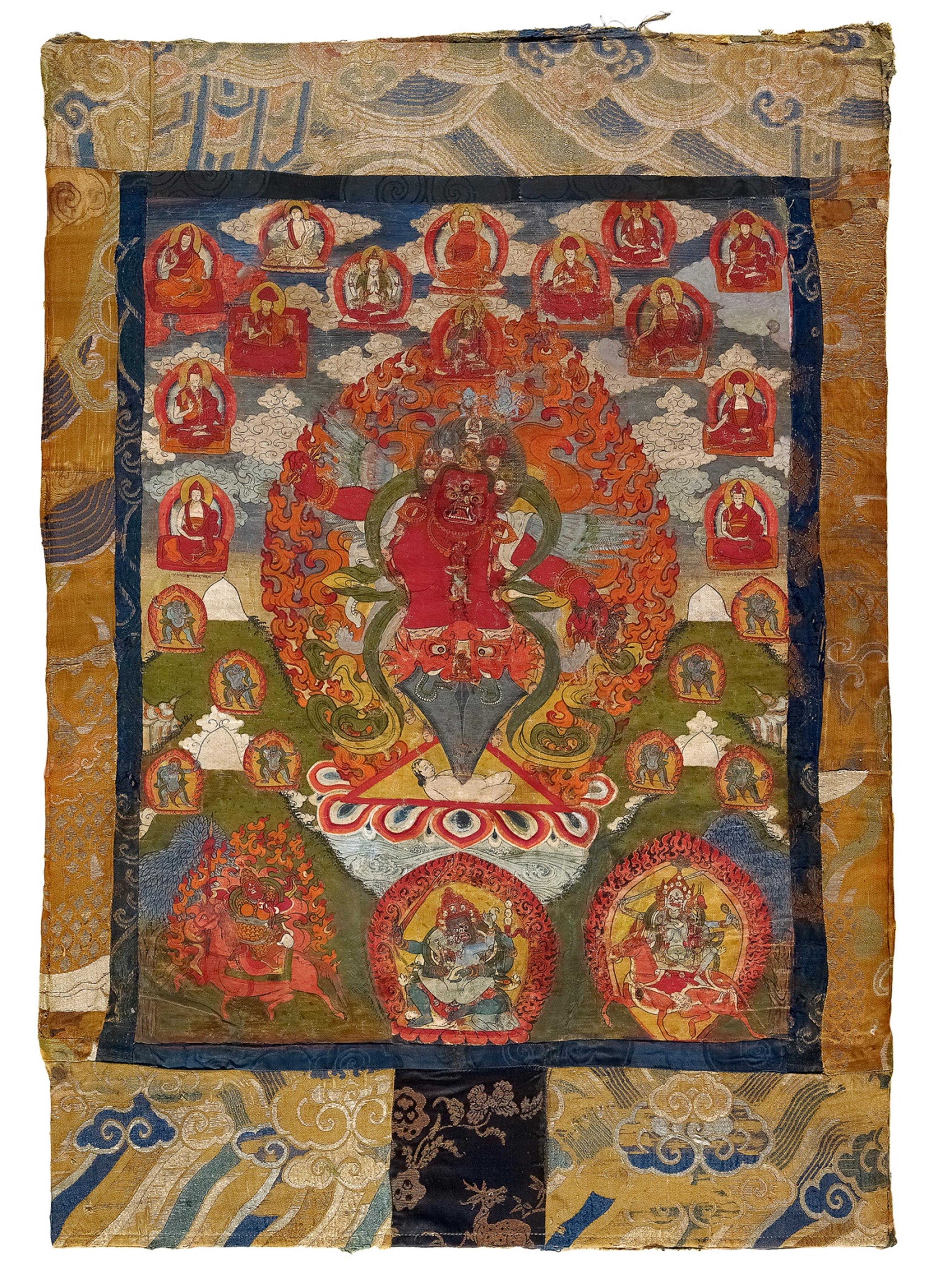 Thangka des Guru Dragpo Marchen. Bhutan. 18./19. Jh. - image-1