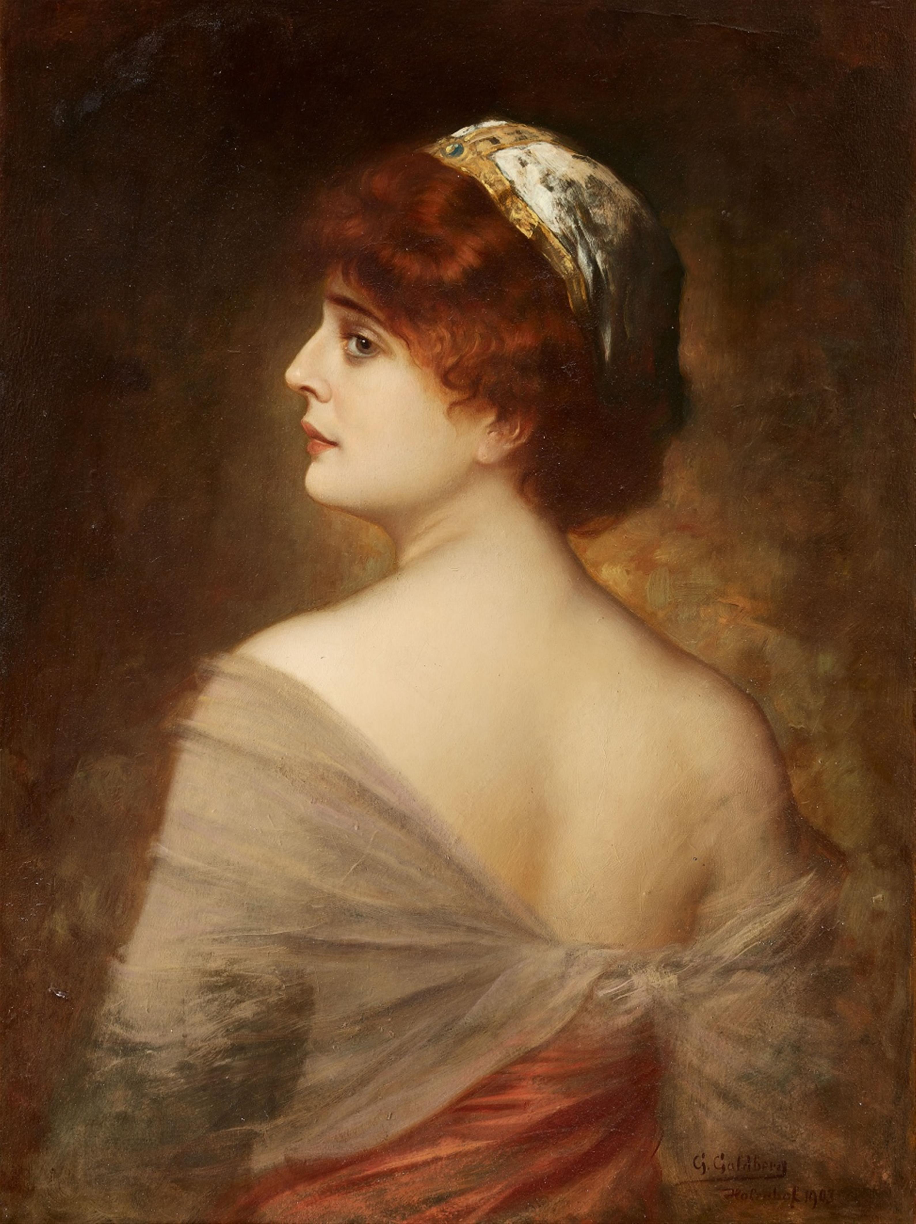 Gustav Adolf Goldberg - Portrait of a Young Lady - image-1