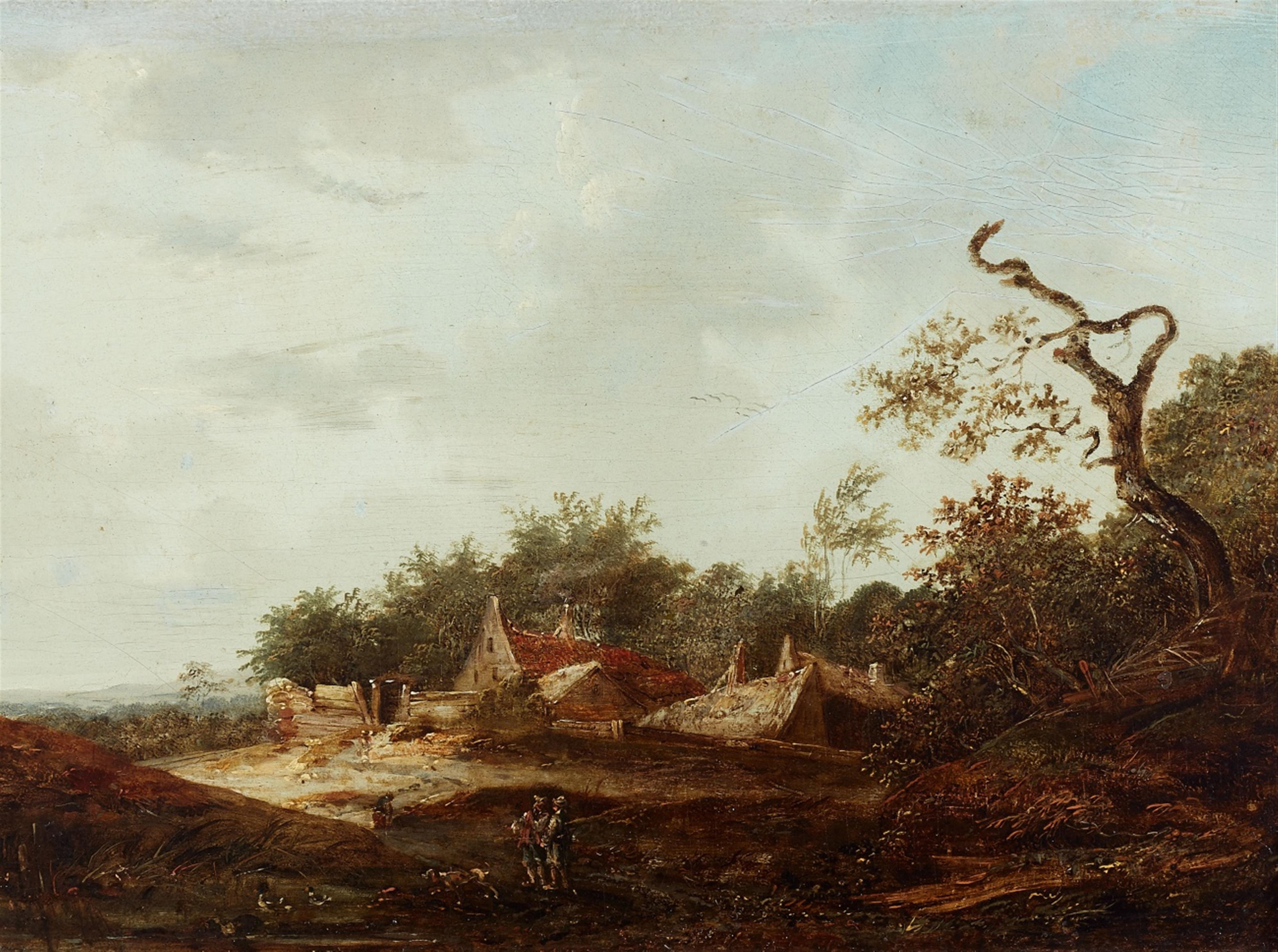 Cornelis Gerritsz. Decker, follower of - Landscape with Hunters - image-1