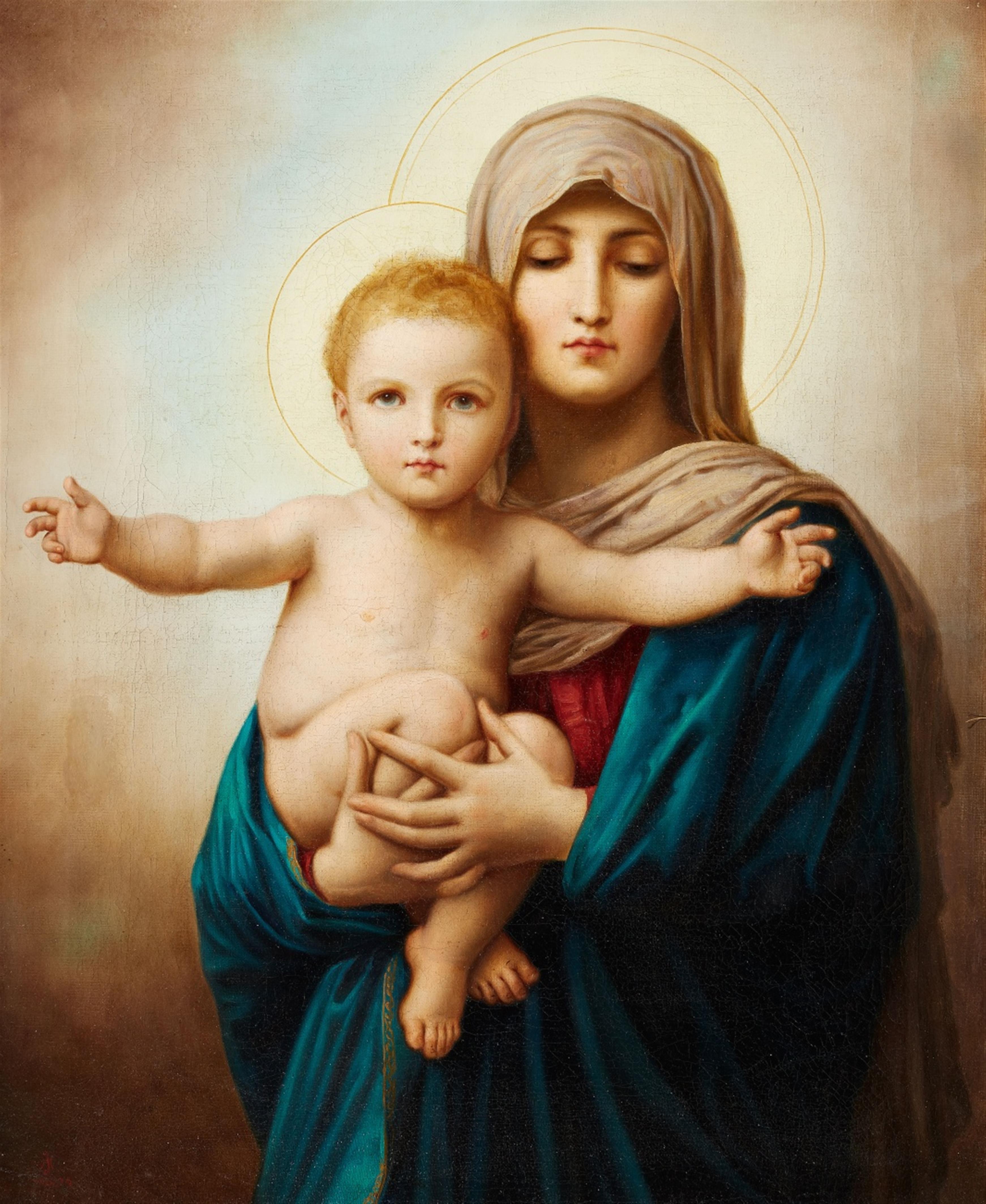 Austrian Artist 19th century - The Virgin and the Blessing Christ Child - image-1