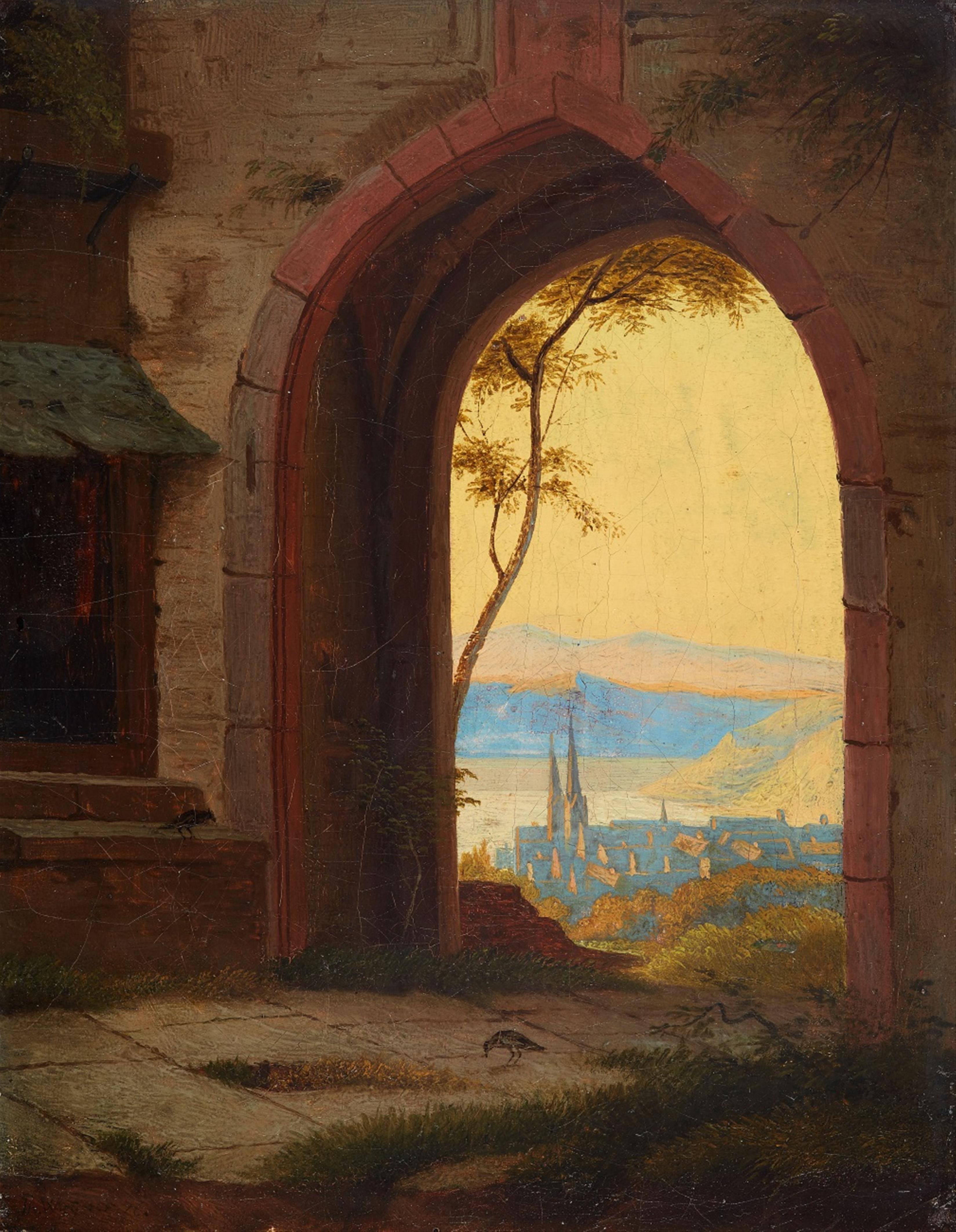 Philipp Jakob Wagner, attributed to - View through an Archway - image-1