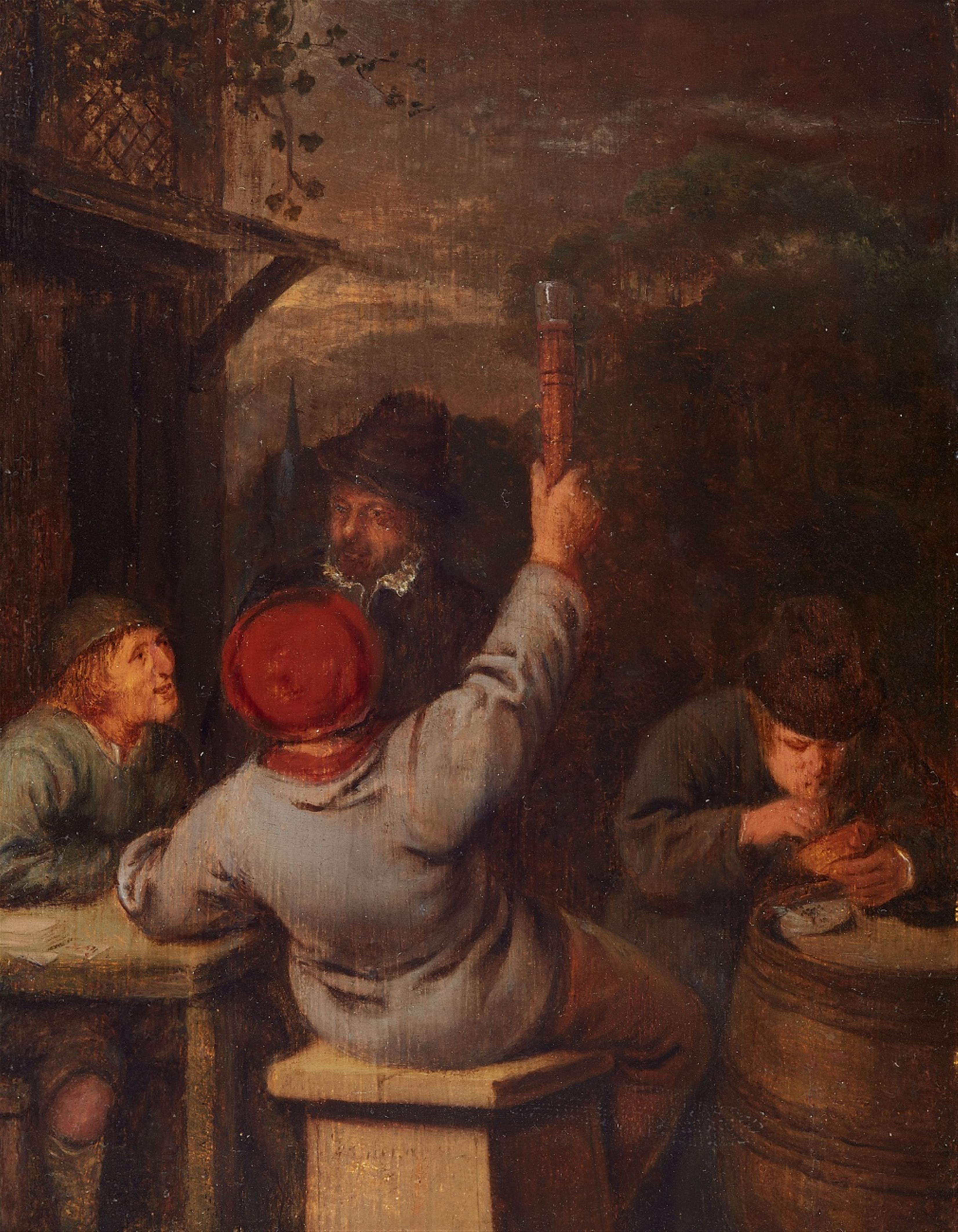 Niederländischer Meister des 17. Jahrhunderts - Trinkende Männerrunde - image-1