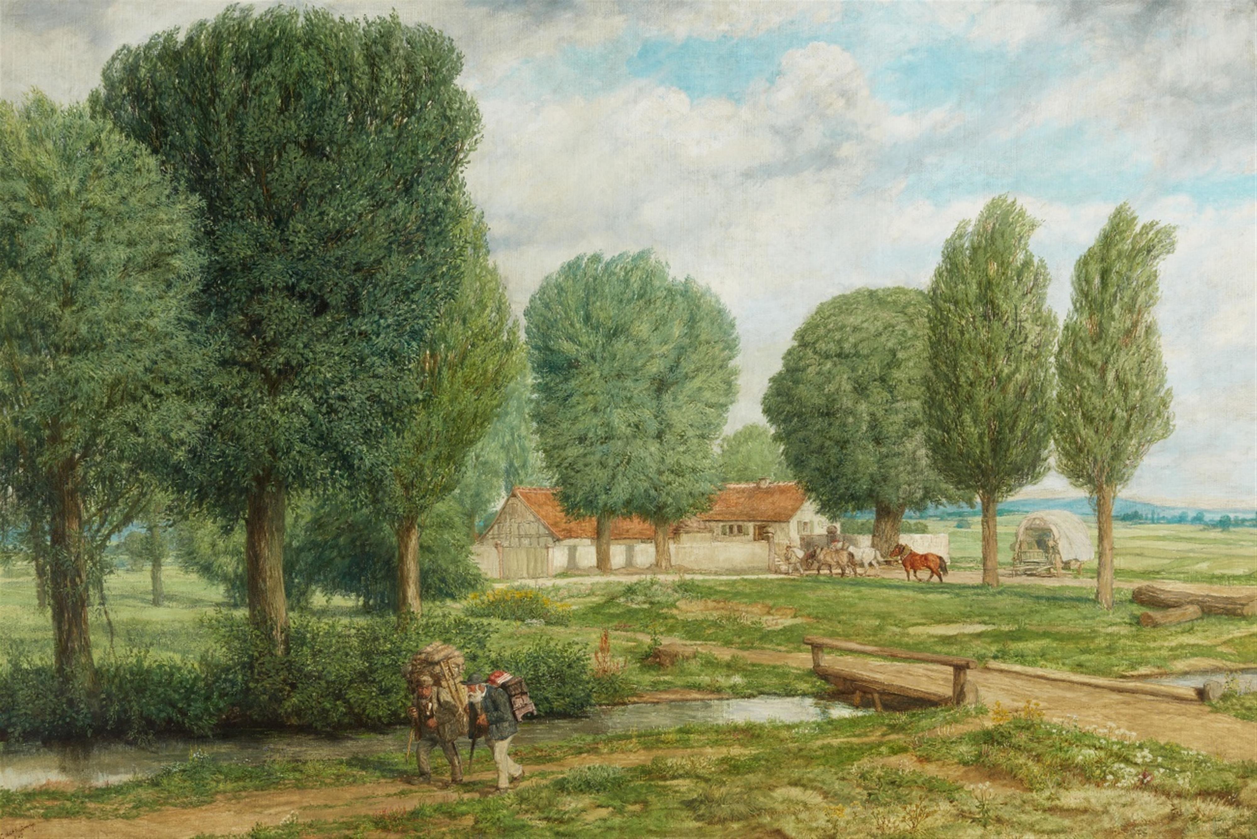 Wilhelm Altheim - Farmstead with Poplars - image-1