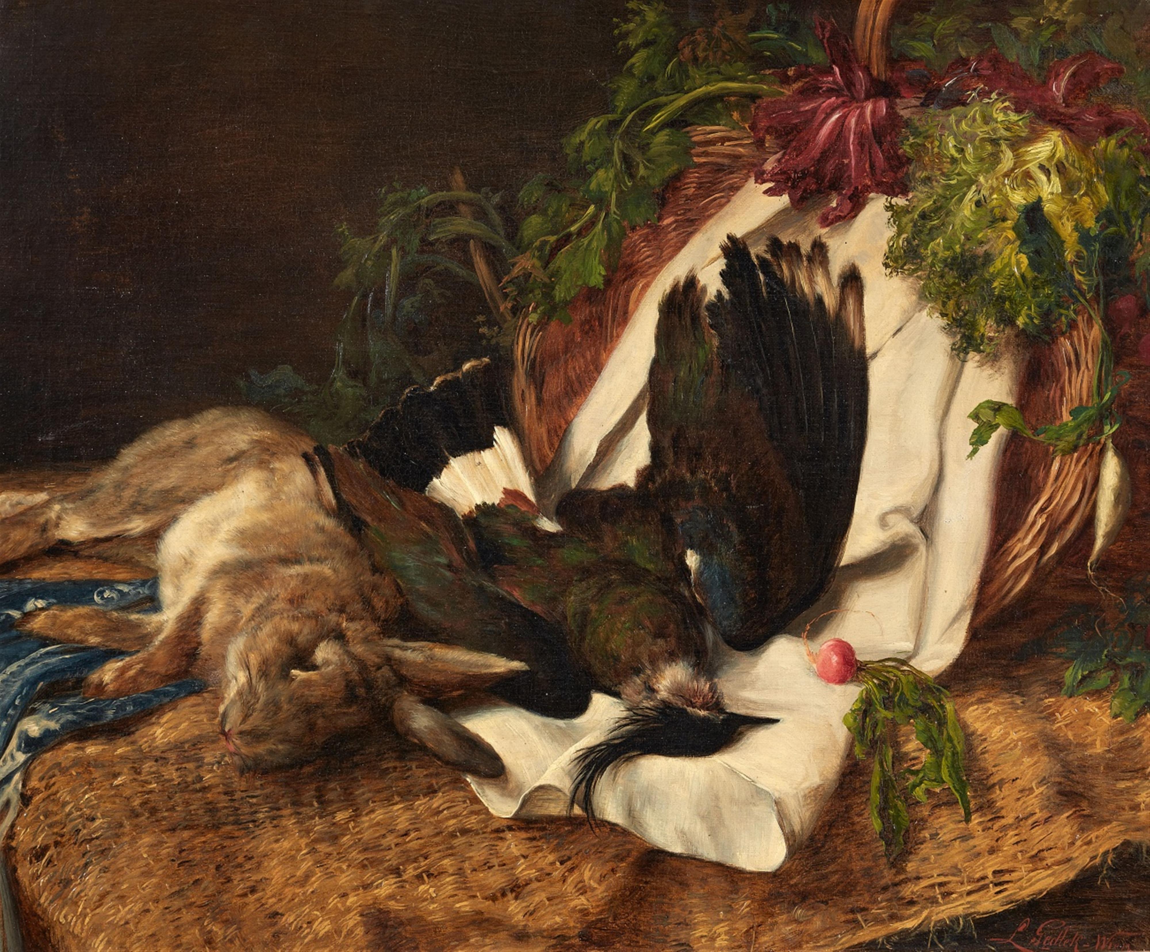 Ludwig Gedlek - Still Life with a Rabbit and a Lapwing - image-1