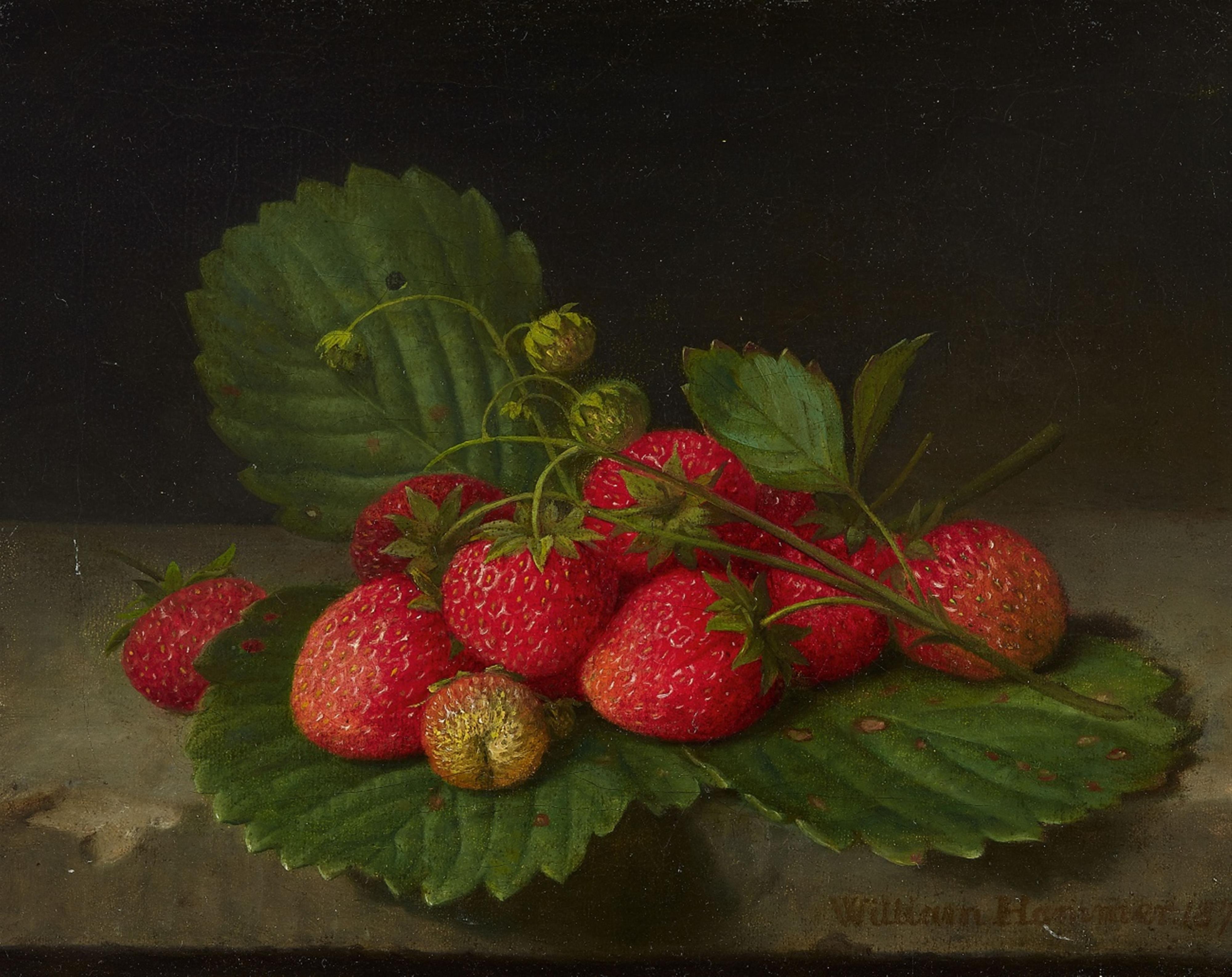 William Hammer - Stillleben mit Erdbeeren - image-1