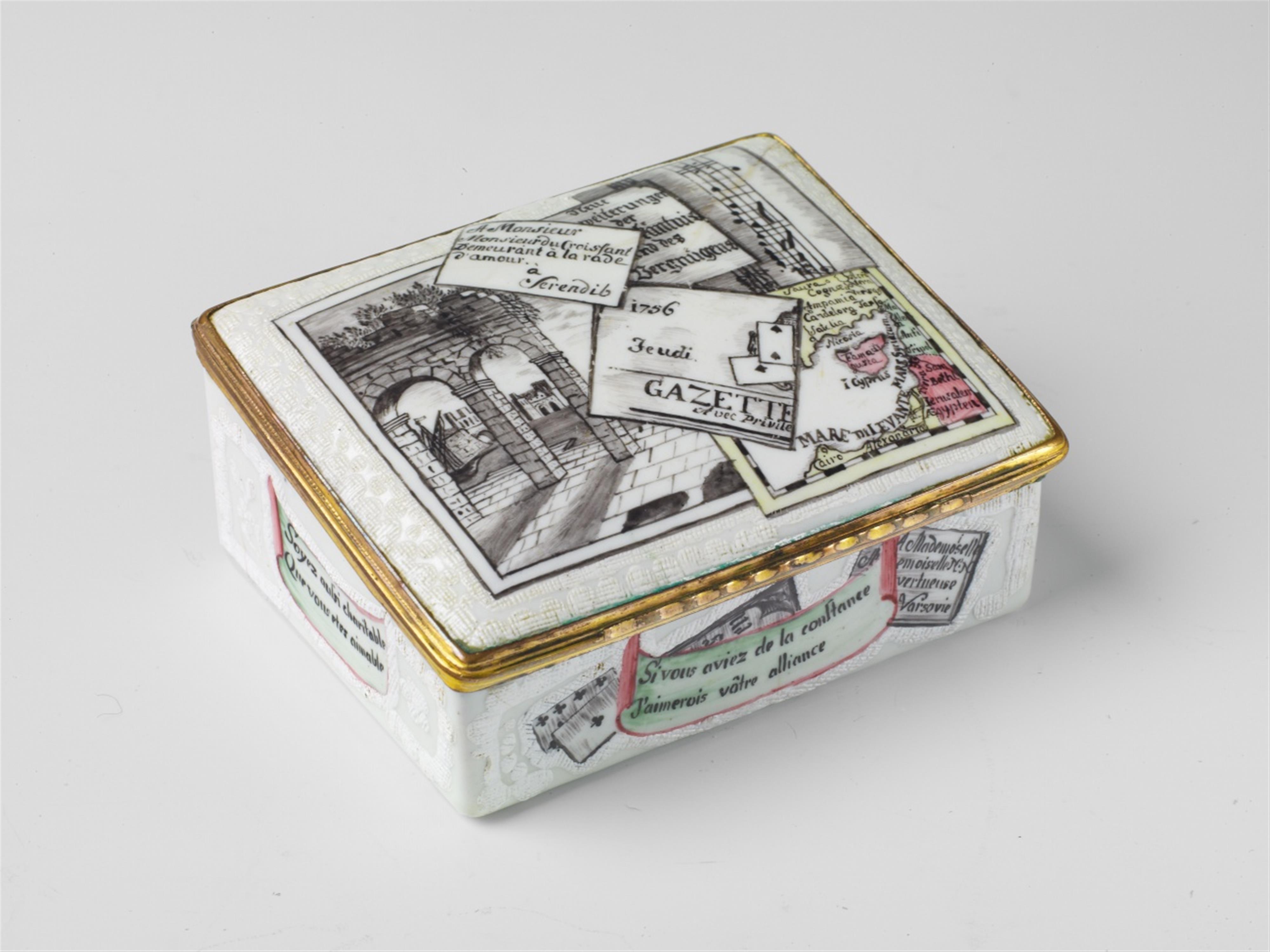 A "Souvenir d'Amour" enamel snuff box - image-1