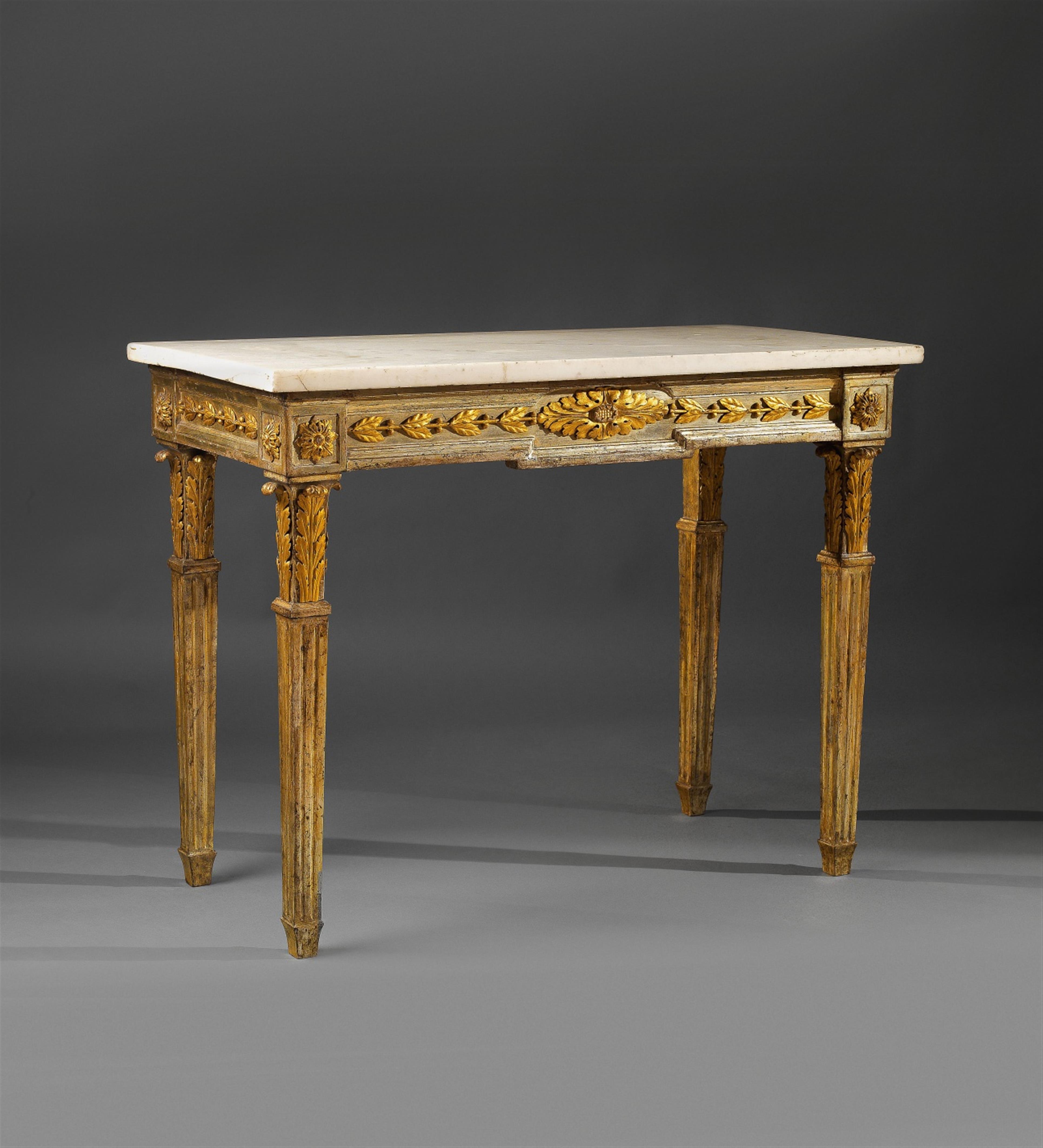 A Neoclassical carved softwood console table - image-1