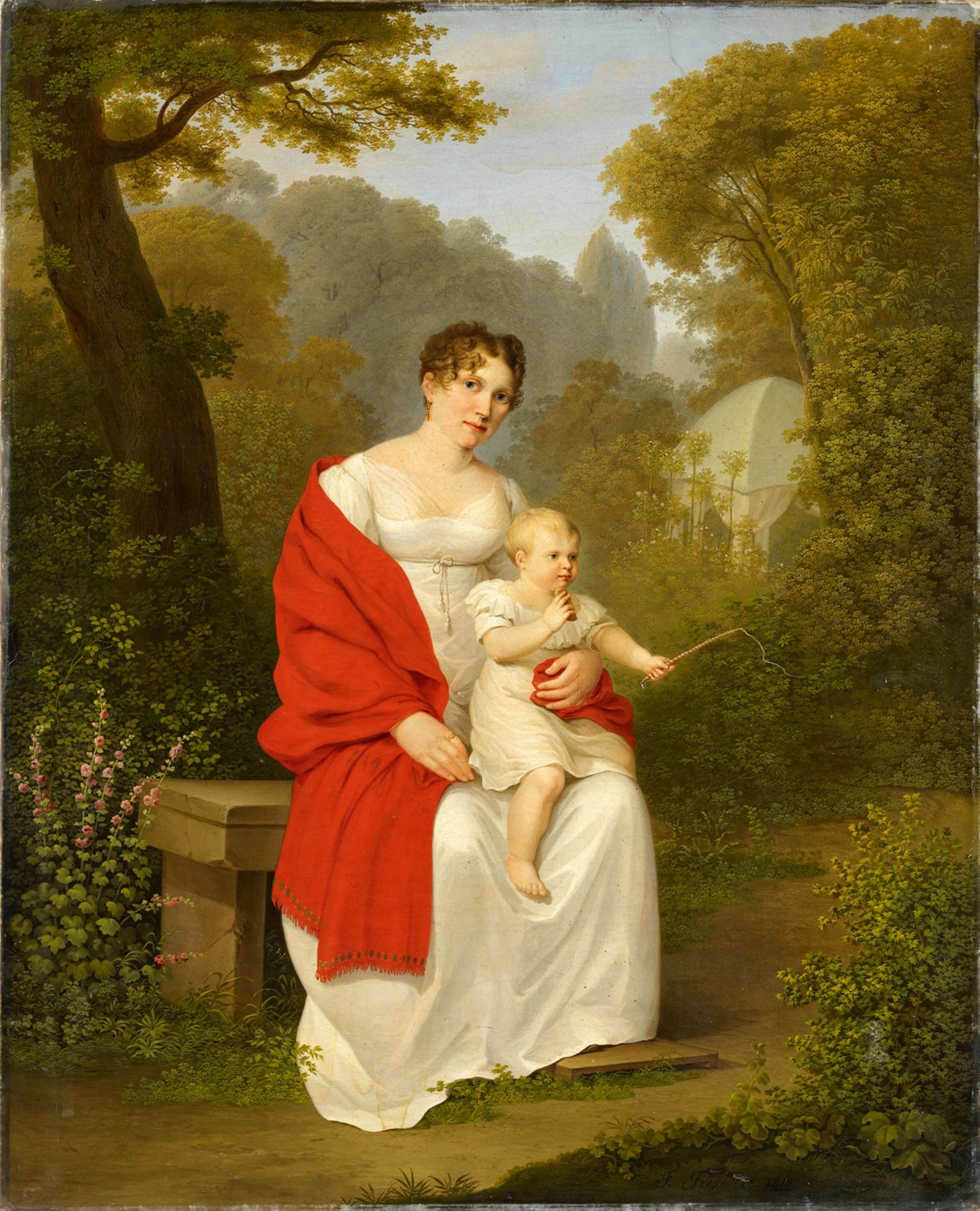 Bildnis der Friedericke Frick mit Sohn - image-1
